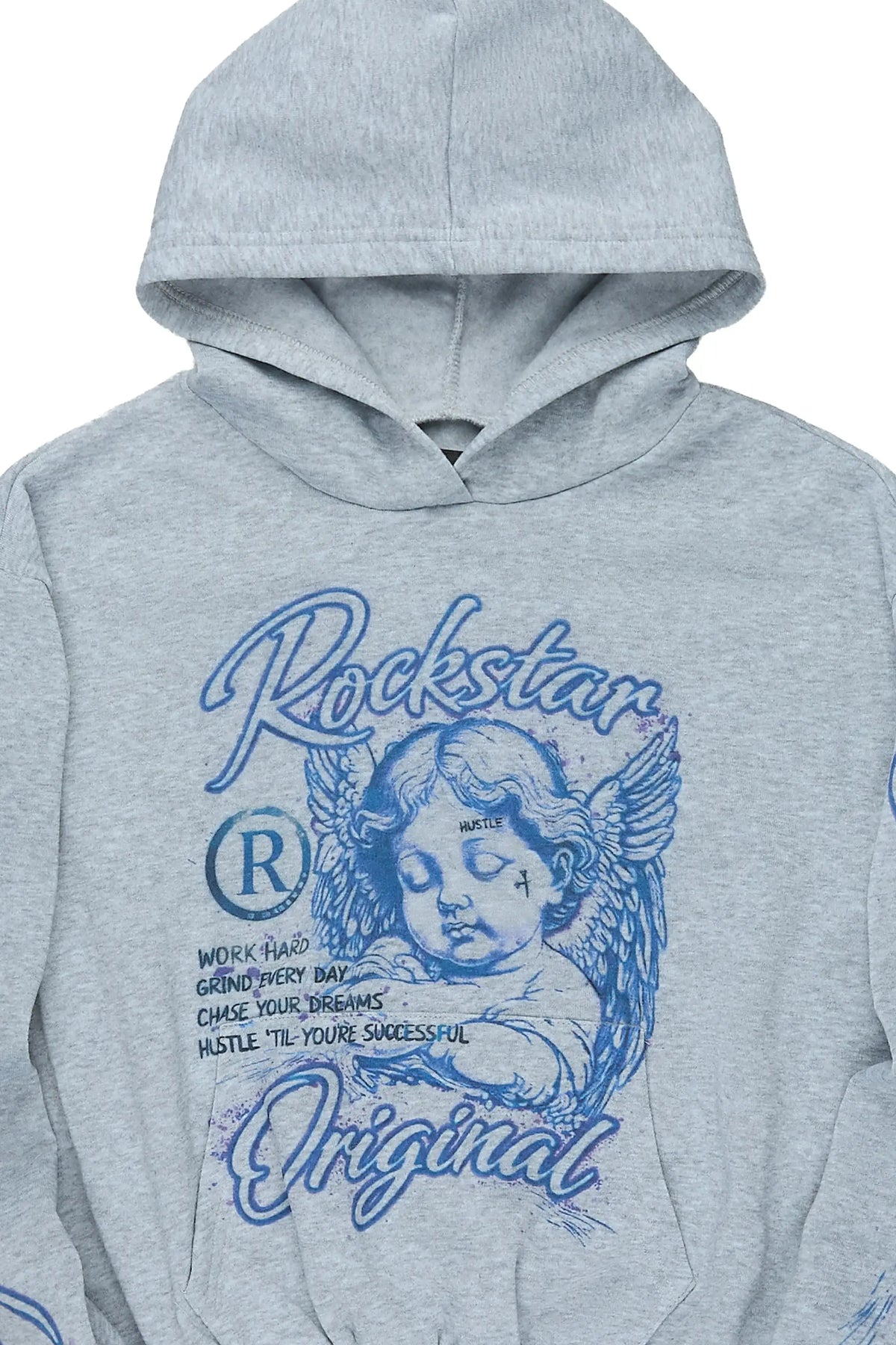 Girls  Tyca Heather Grey Graphic Hoodie