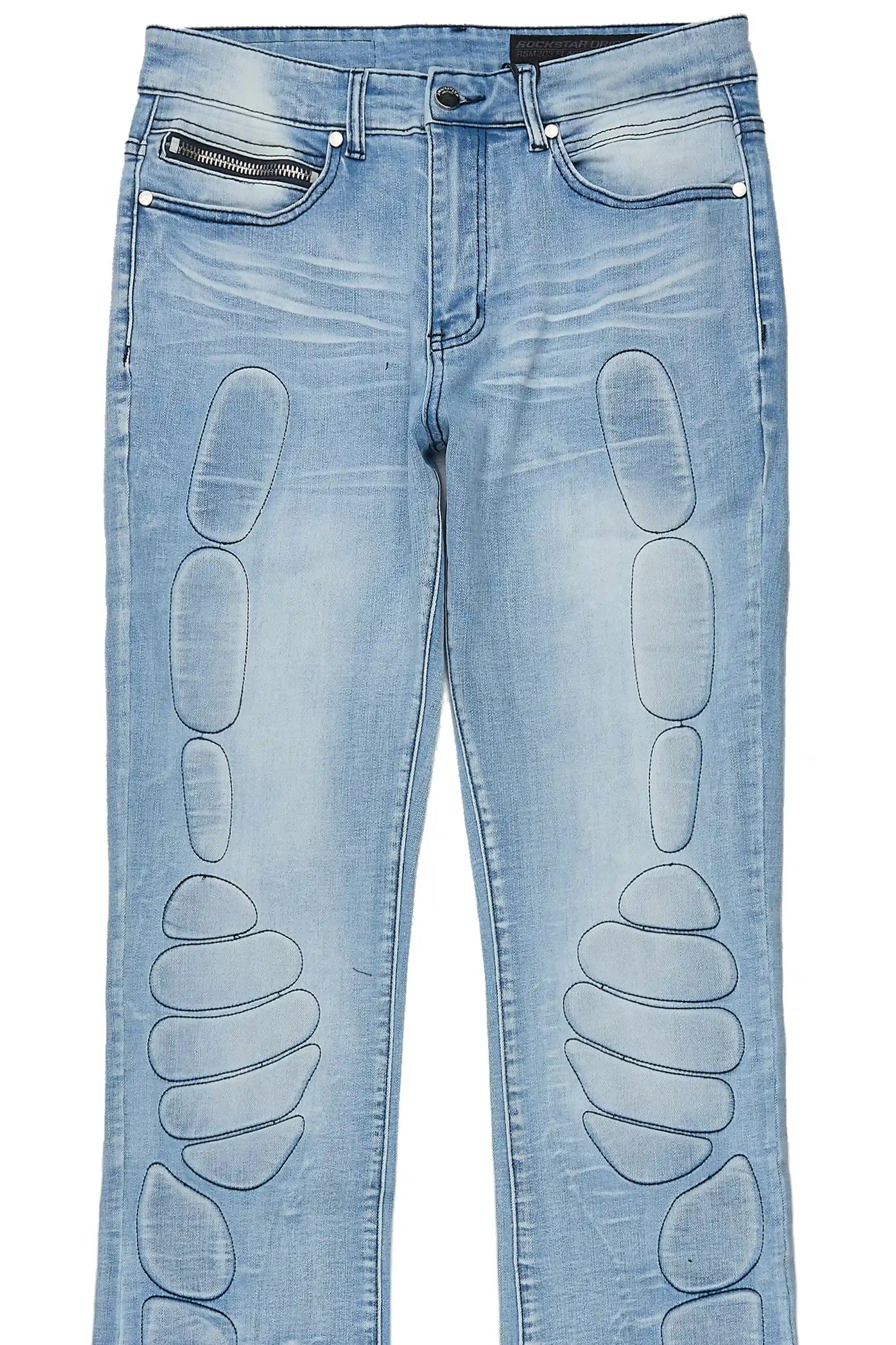 Racier Blue Stacked Fit Jean