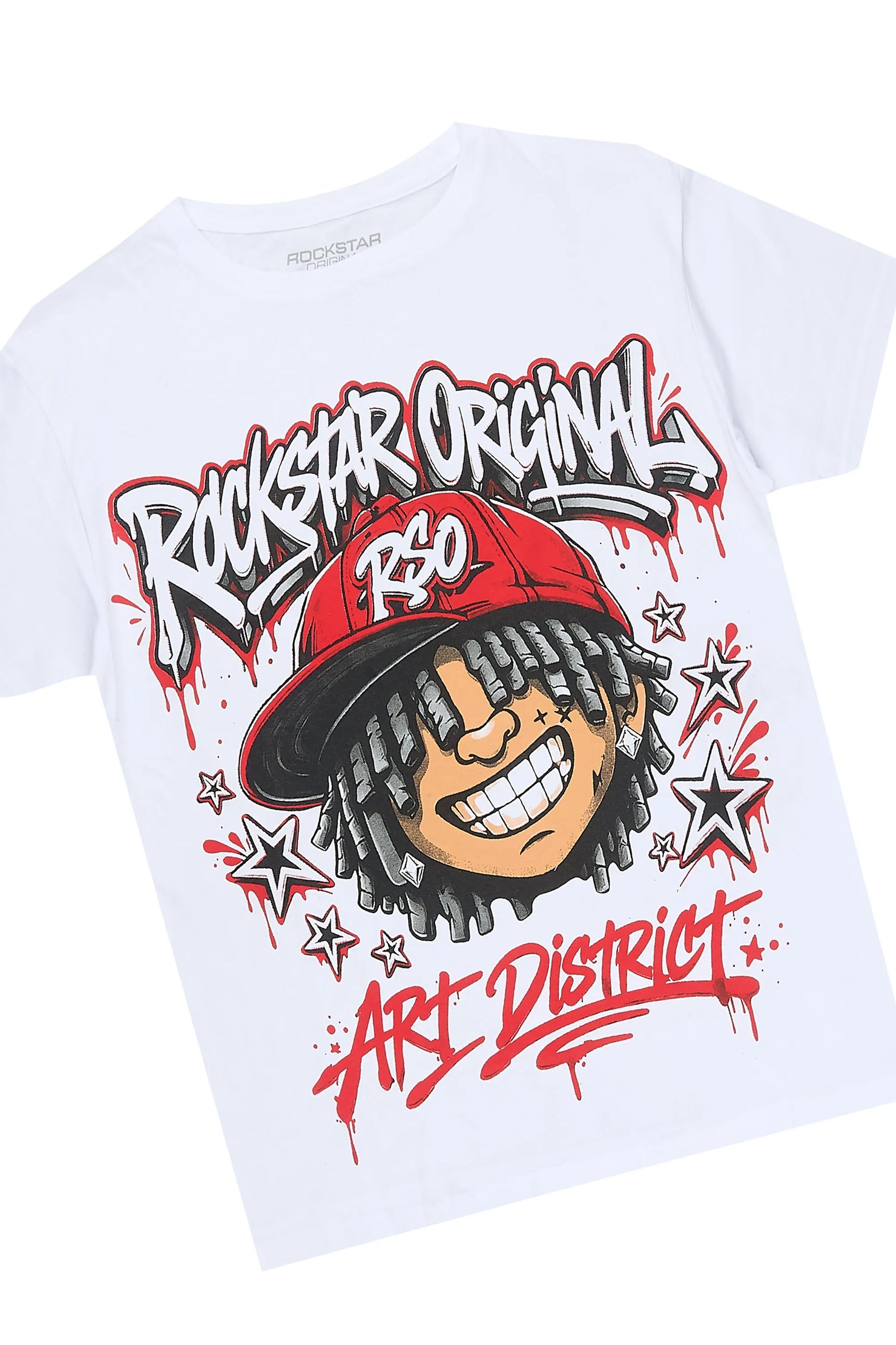 Boys Blade White/Black T-Shirt Stacked Painter Jean Set