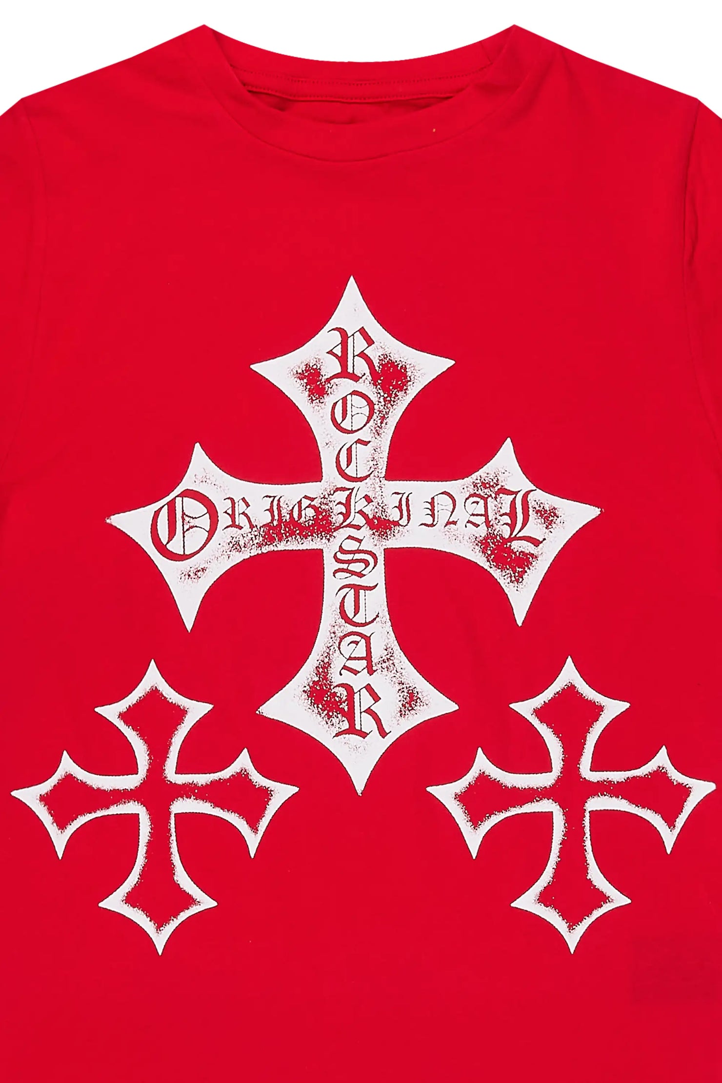 Boys Marizon Red/White Graphic T-Shirt