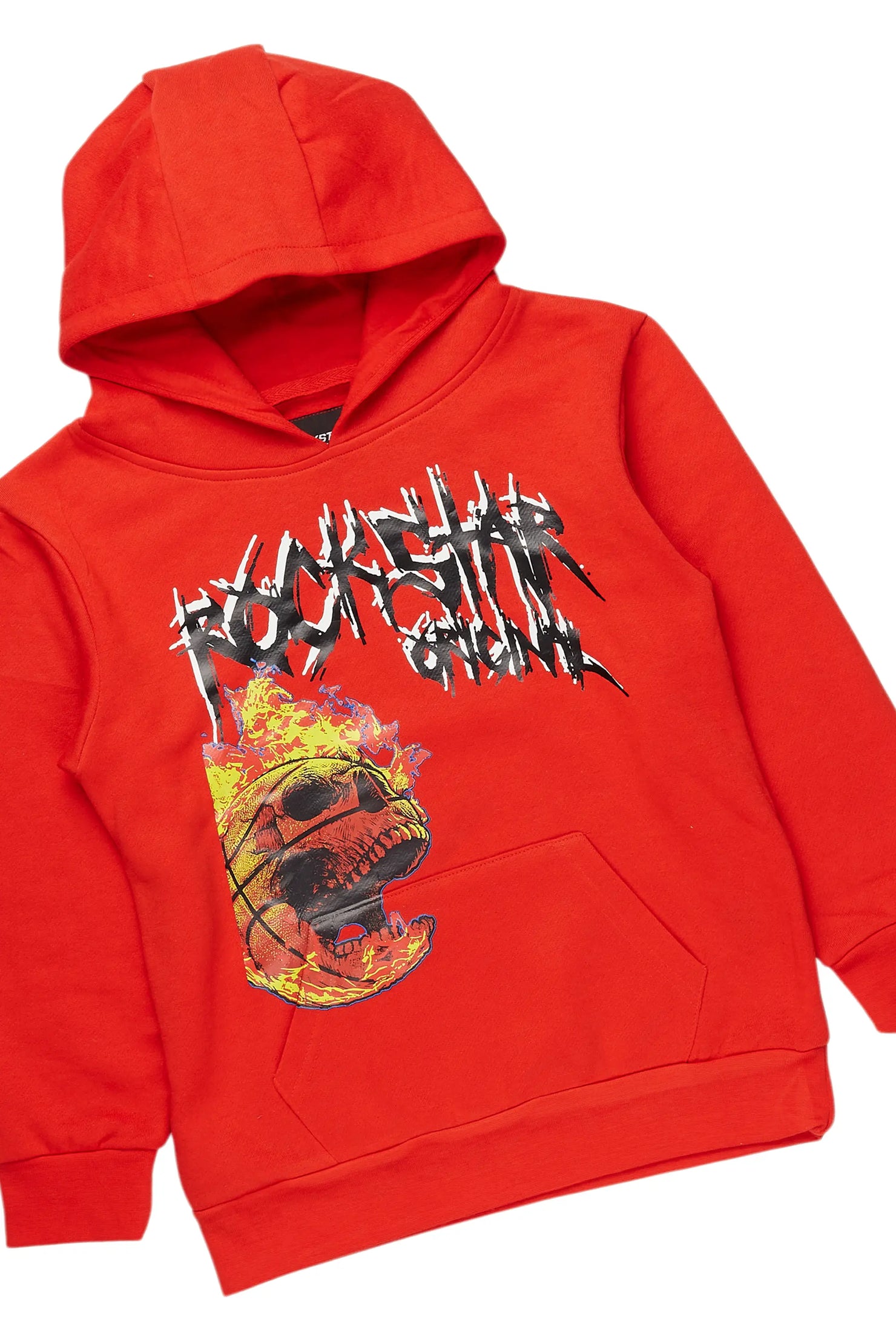 Boys Luciano Red Baggy Stacked Track Set