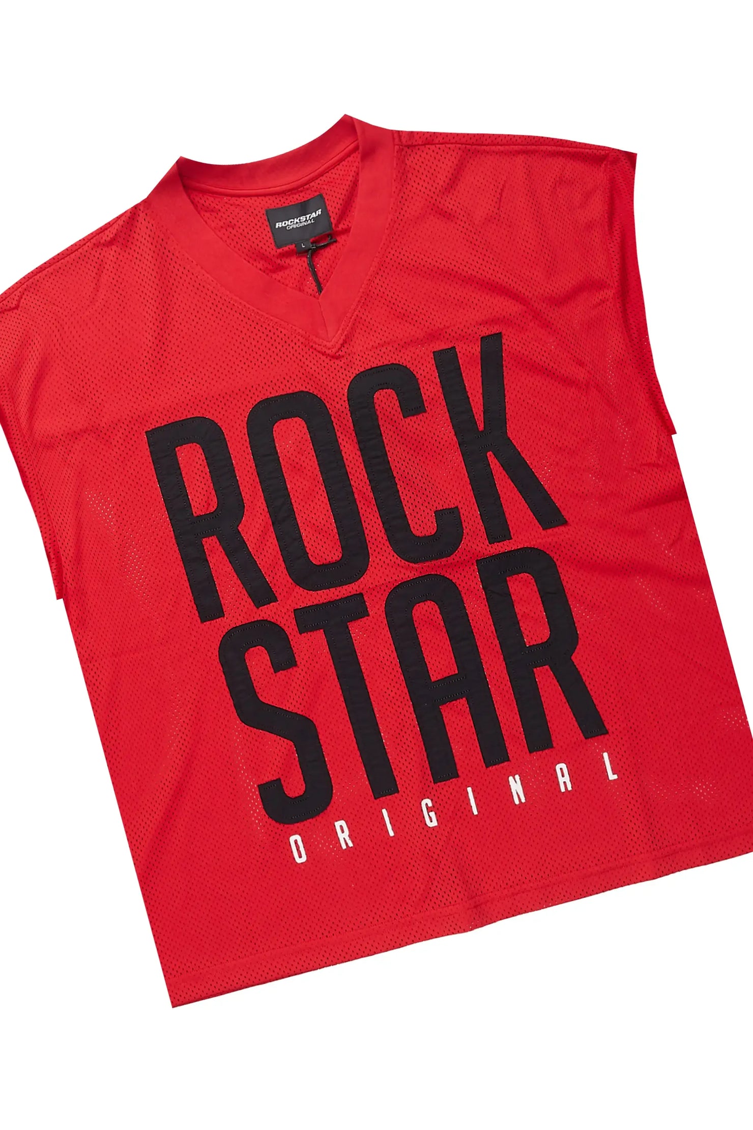 Climi Red Cut Sleeve T-Shirt/Short Set