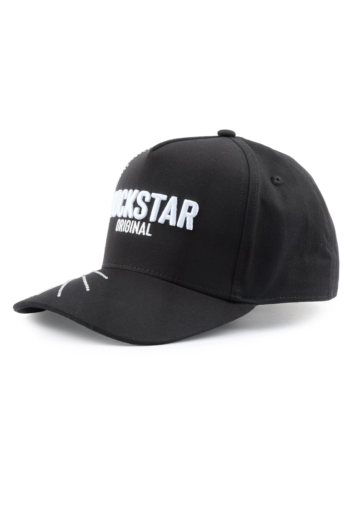 Laleana Black Rhinestone Trucker Hat