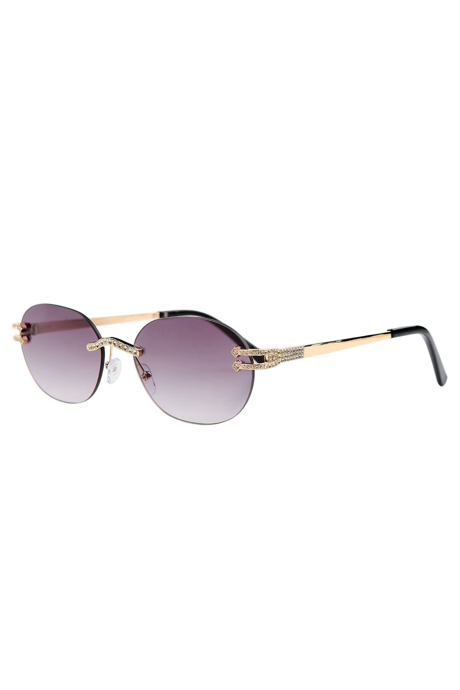Draky Black/Gold Oval Sunglass