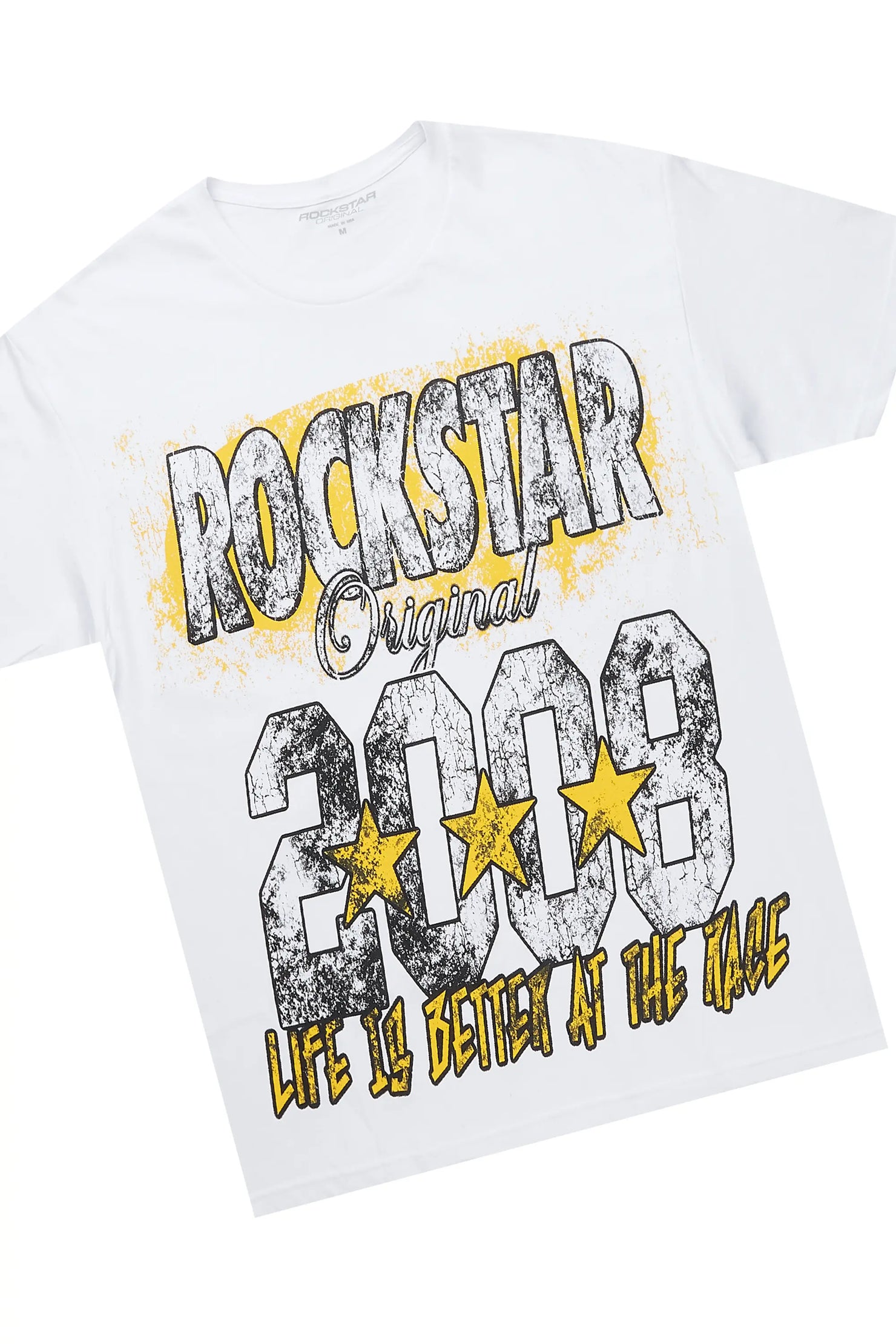 Racing Grung White/Navy T-Shirt/Stacked Baggy Track Pant Set