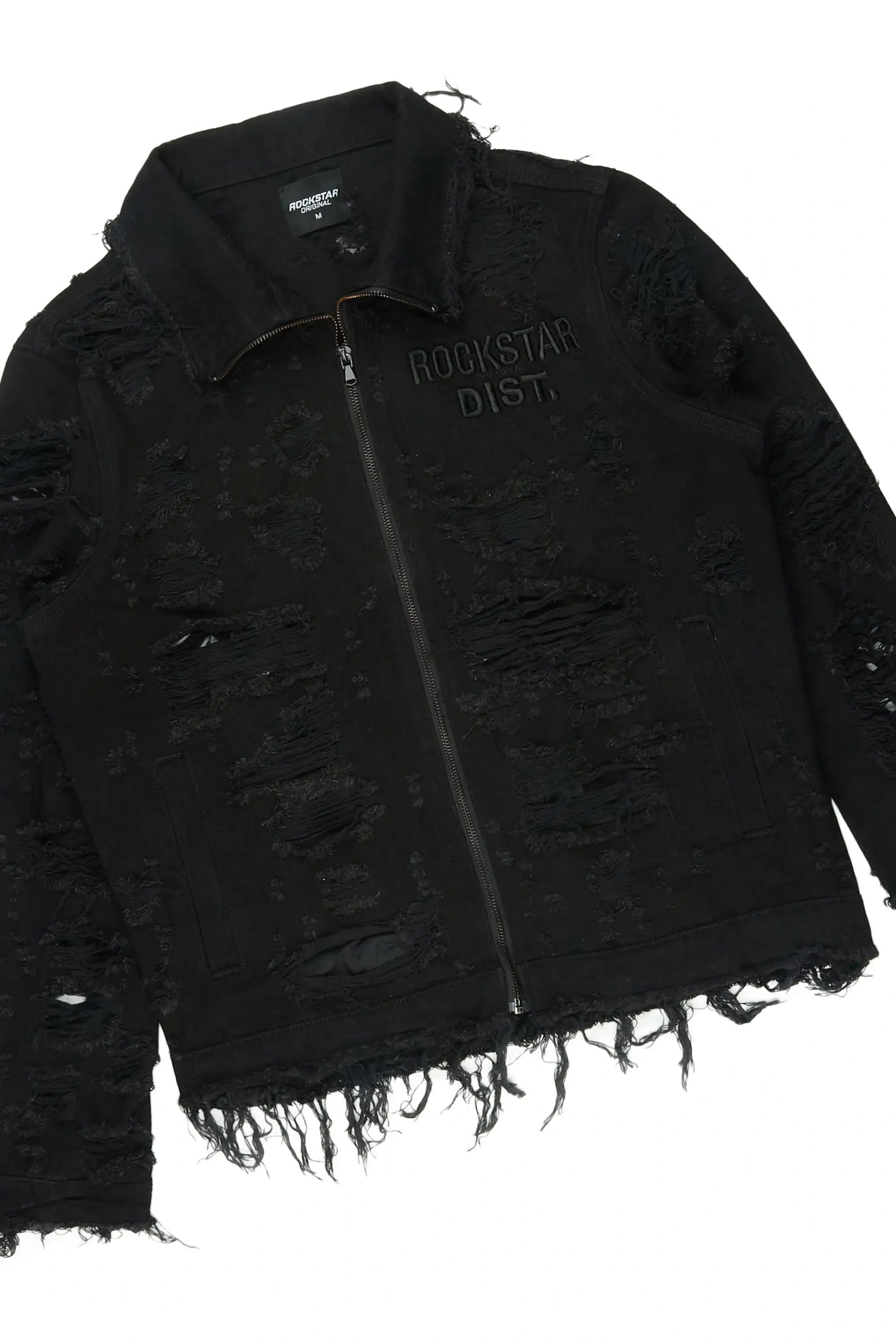 Faro Black Denim Jacket/Stacked Flare Jean Set