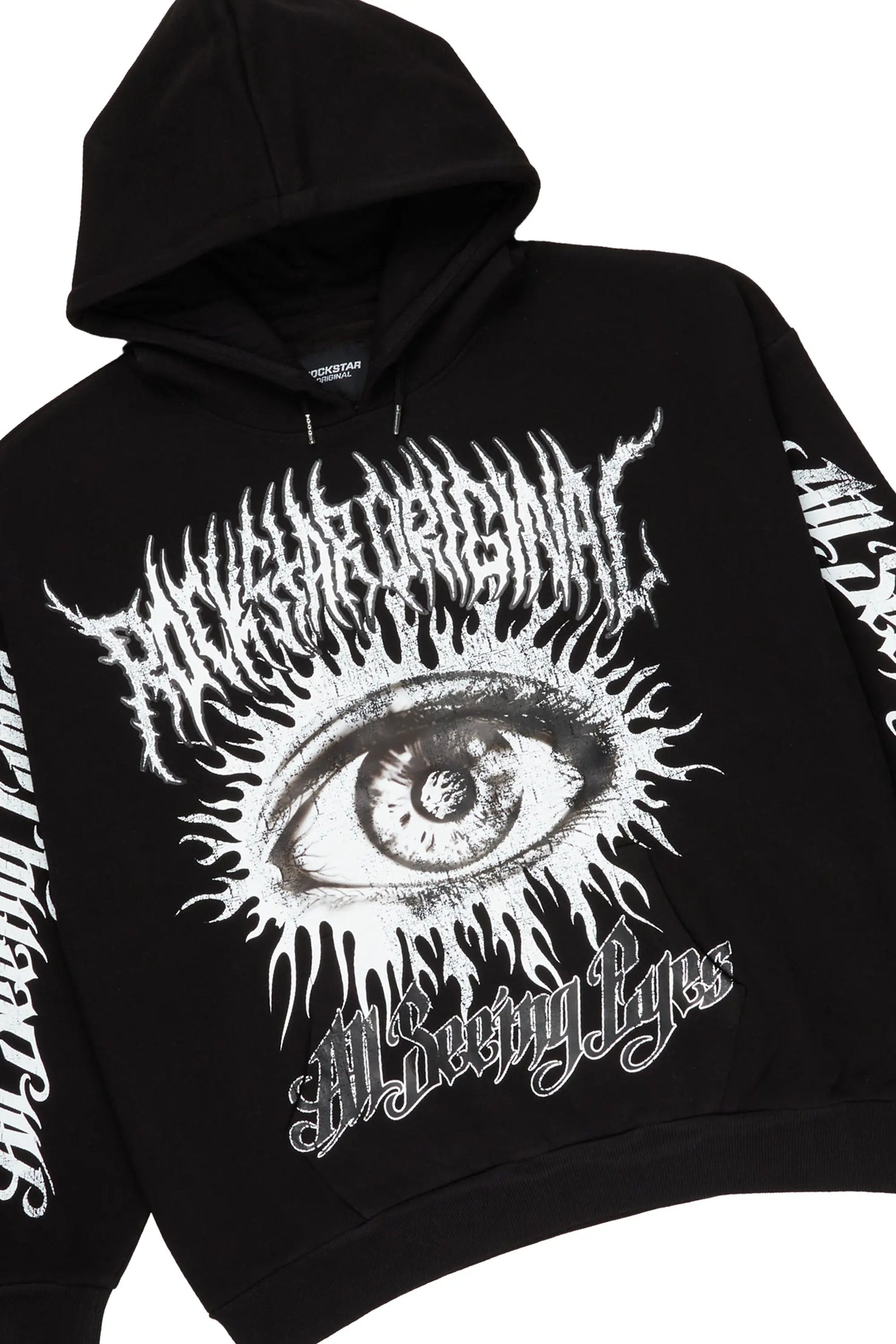 All Seeing Eyes Black Hoodie/Slim Fit Jean Set