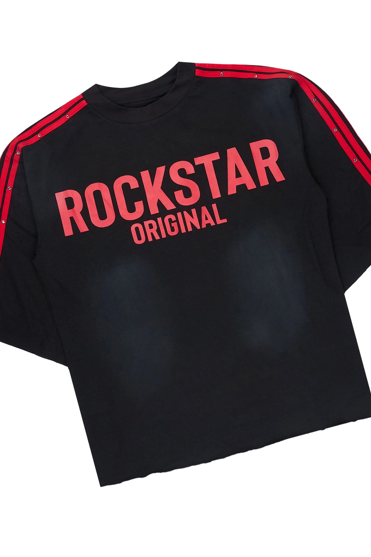 Gulis Black/Red Rhinestone T-Shirt Short Set
