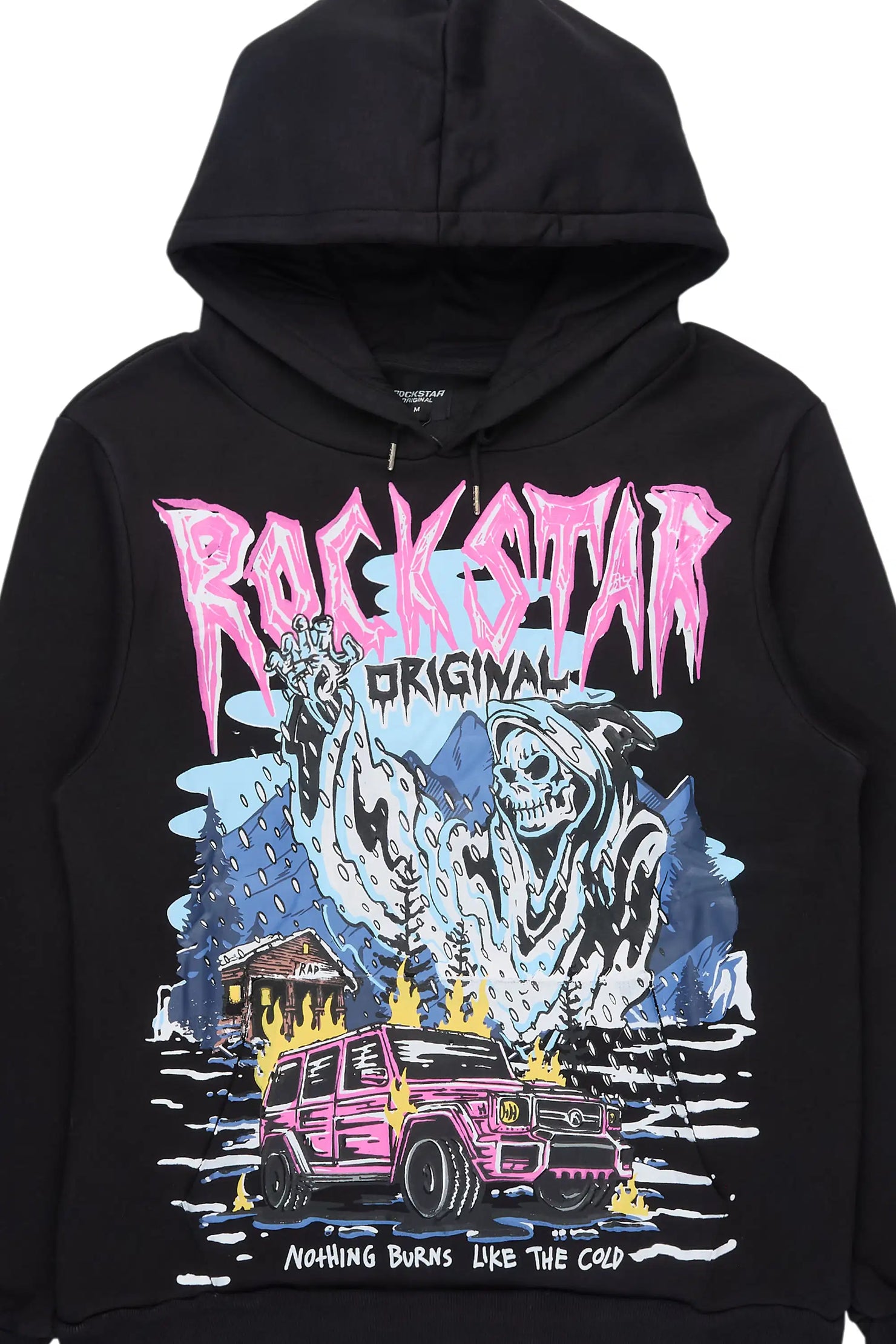 Kip Black Graphic Relaxed Hoodie