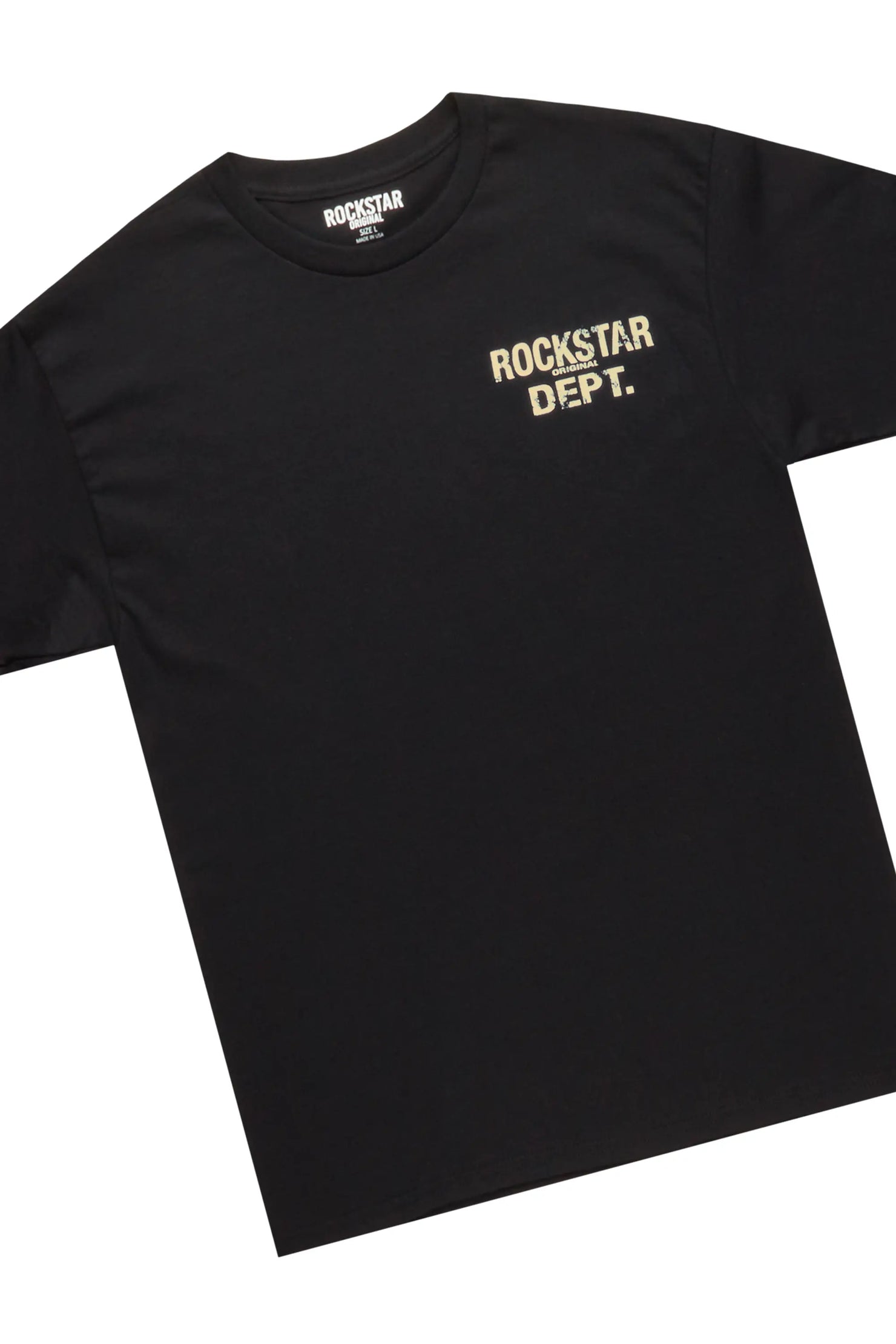 Lake Black T-Shirt & Nard Stacked Flare Tapestry Jean Bundle