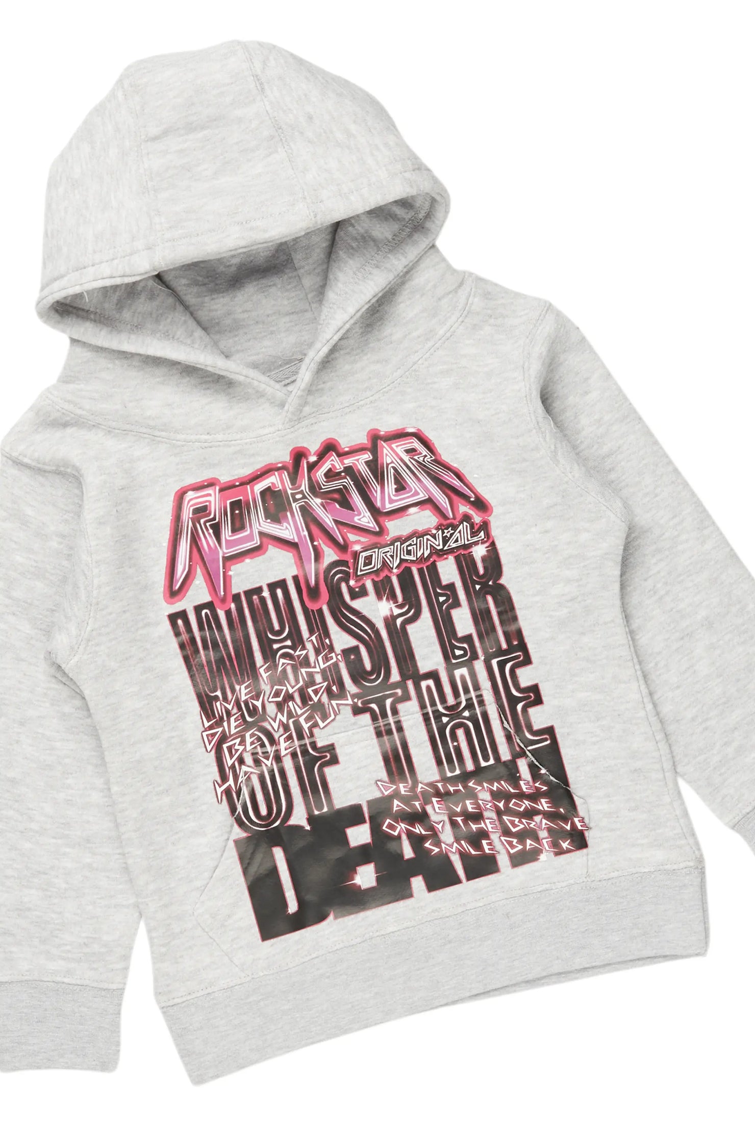 Boys Lachlan Grey/Dark Grey Hoodie/Stack Flare Jean Set