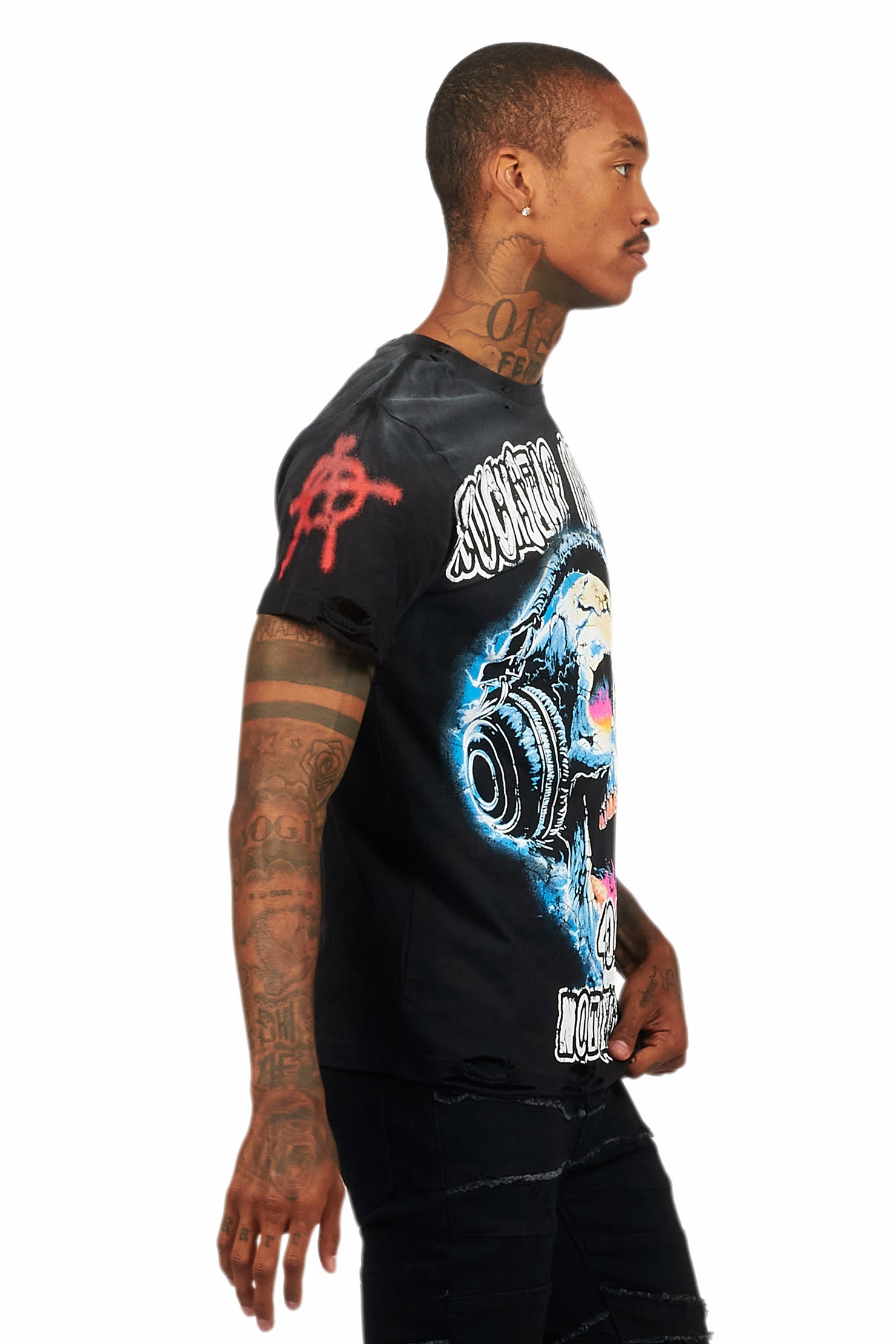 Amare Black Graphic T-Shirt