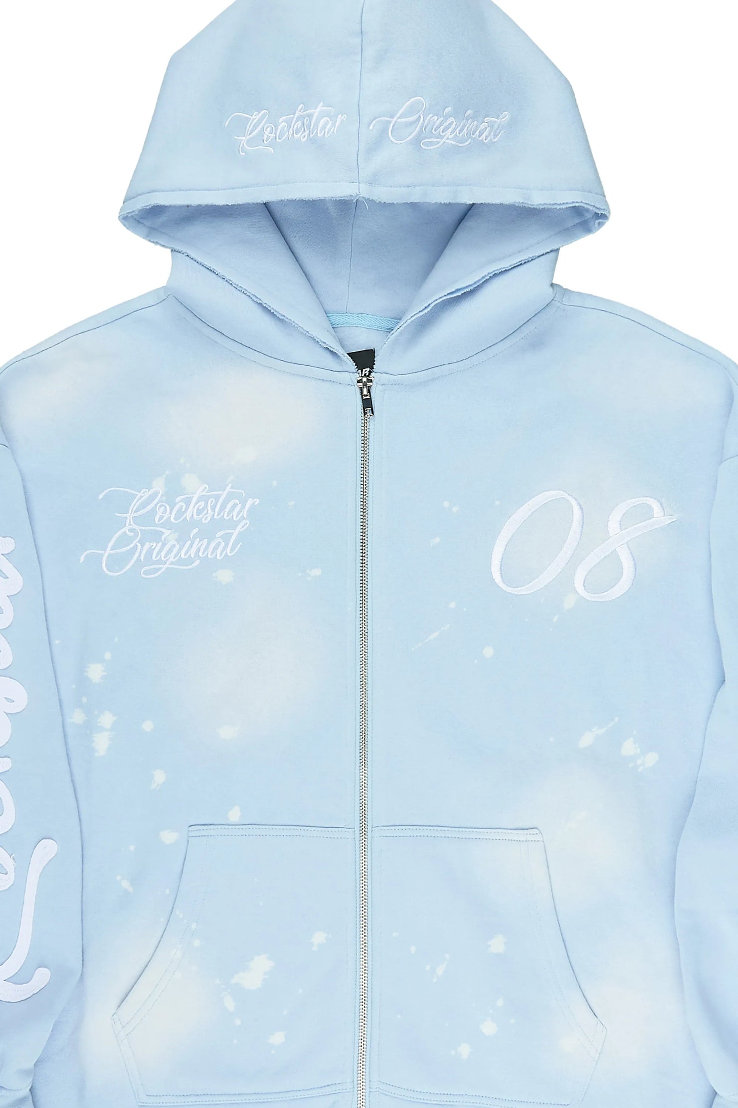 Hanif Sky Blue Zip Up Hoodie
