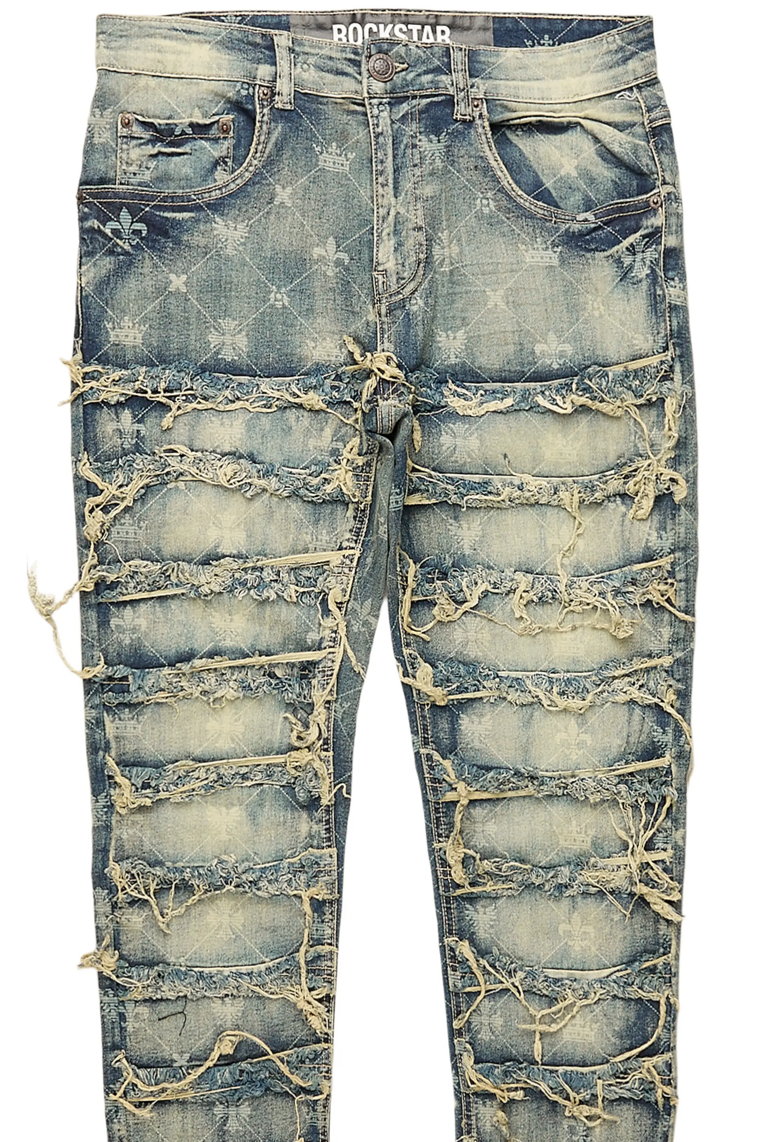 Pasha Indigo Slim Fit Frayed Jean