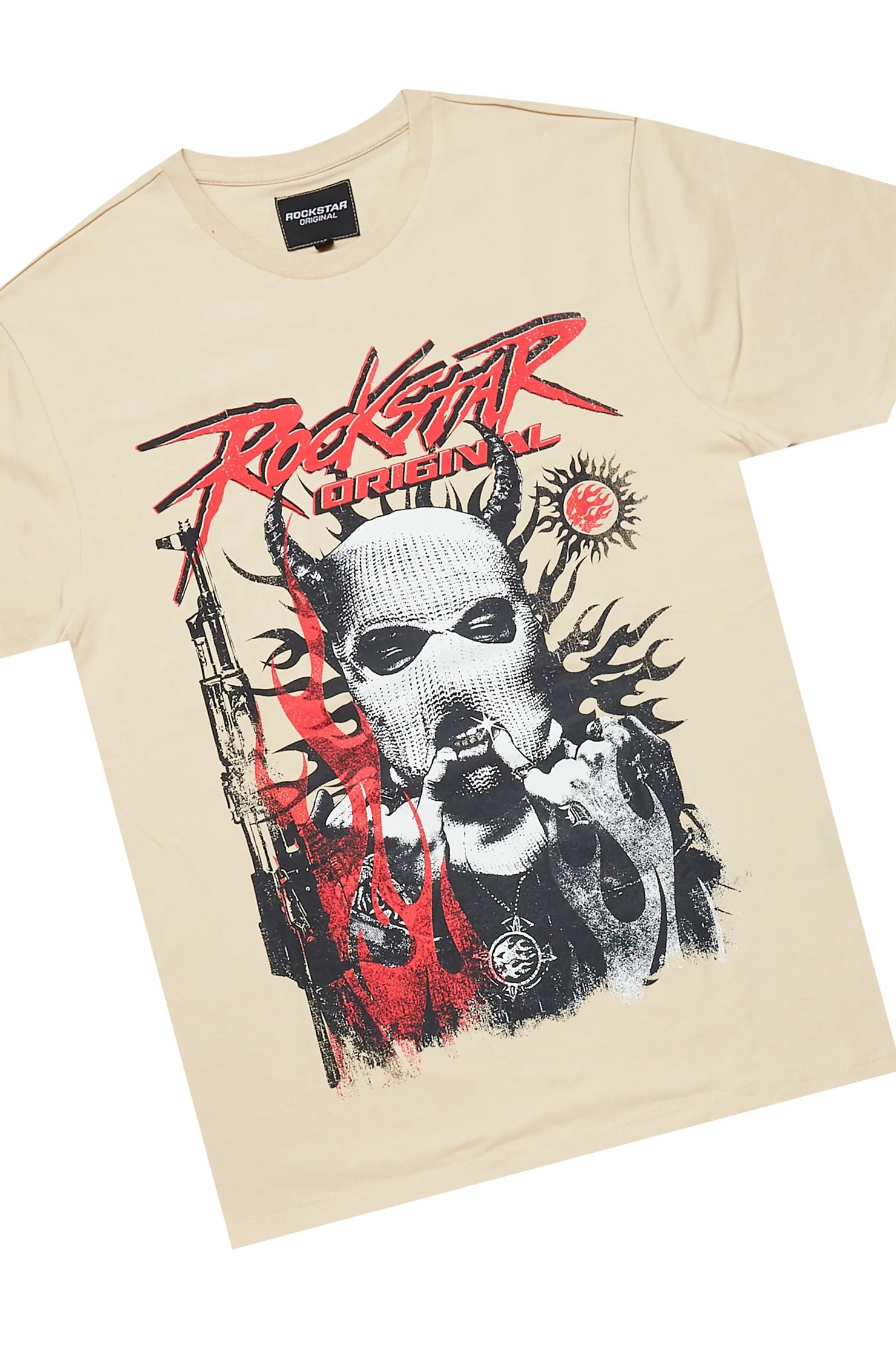 Turquil Beige T-Shirt/Short Set