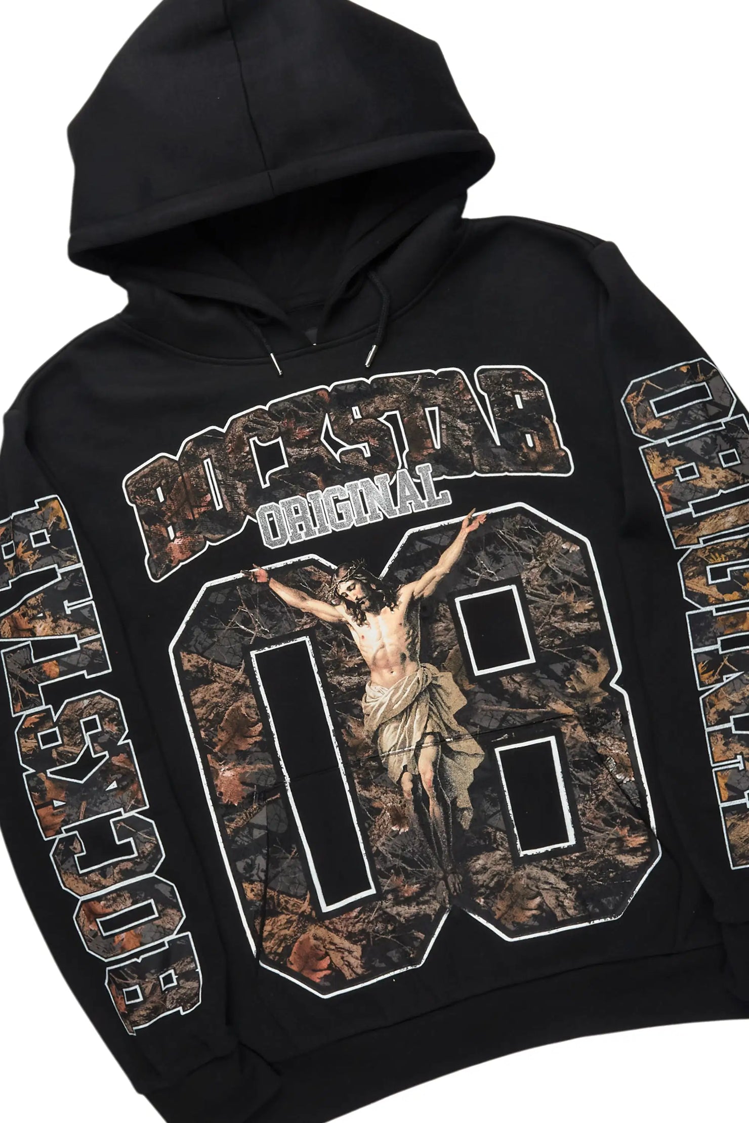 Fields Black Hoodie/Stacked Pant Track Set