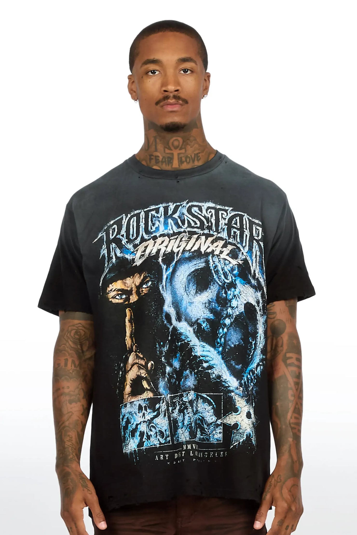 Kordell Black Oversized Graphic T-Shirt