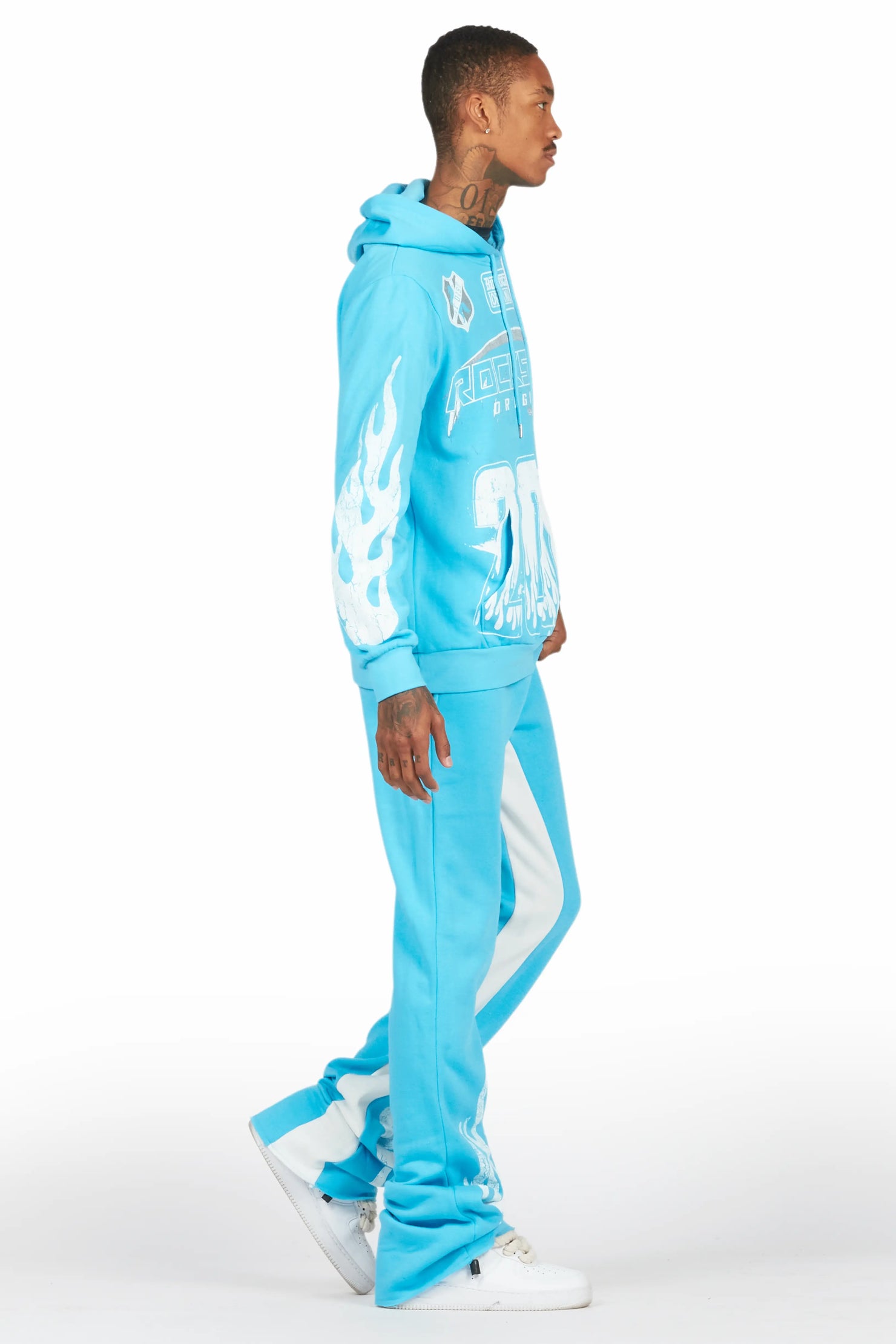 Amos Blue Hoodie/Baggy Track Pant Set