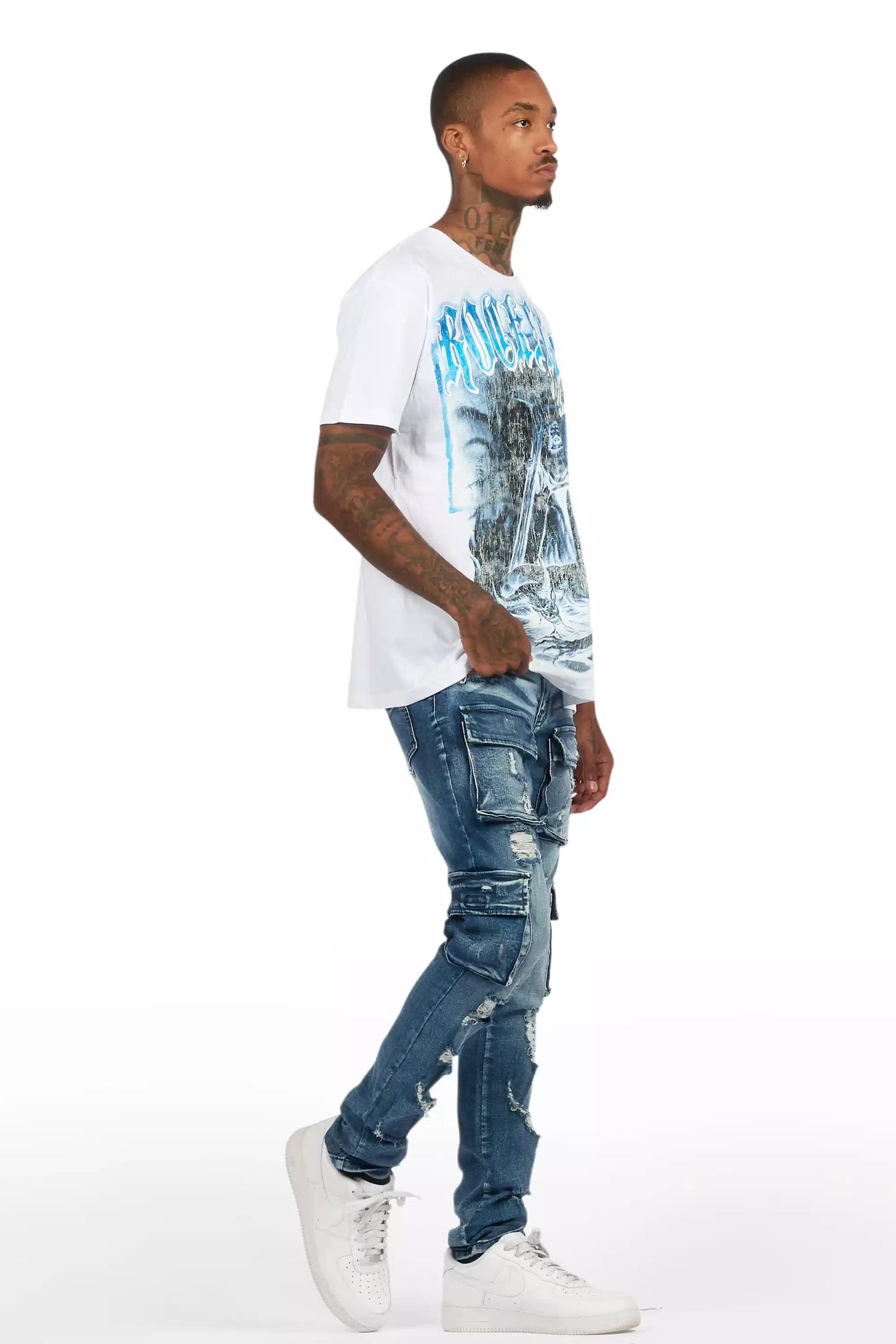 Kap Dark Blue Cargo Jean