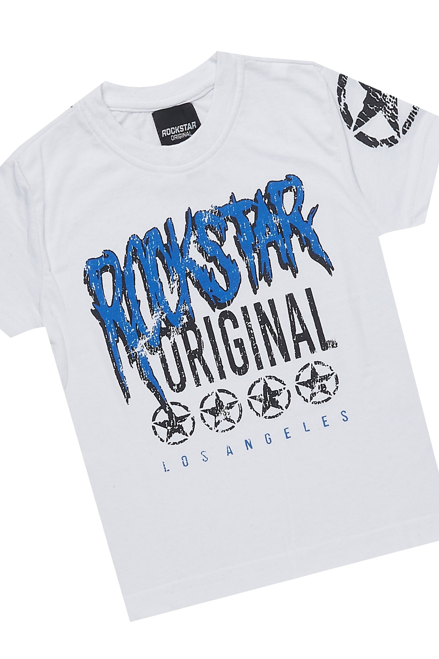 Boys Wizzurd Blue T-Shirt/Stacked Flare Pant Set