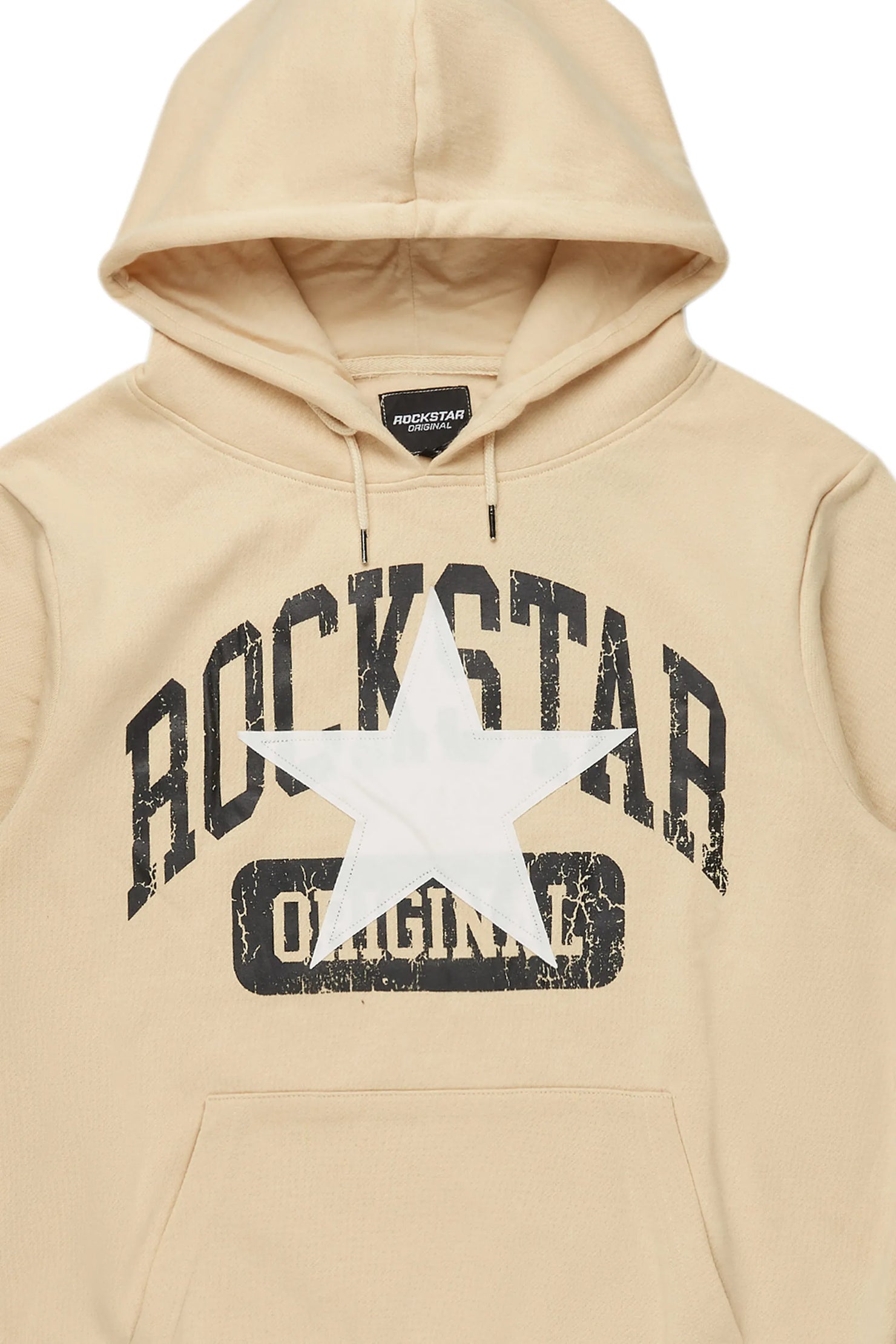 Mallor Beige Graphic Hoodie