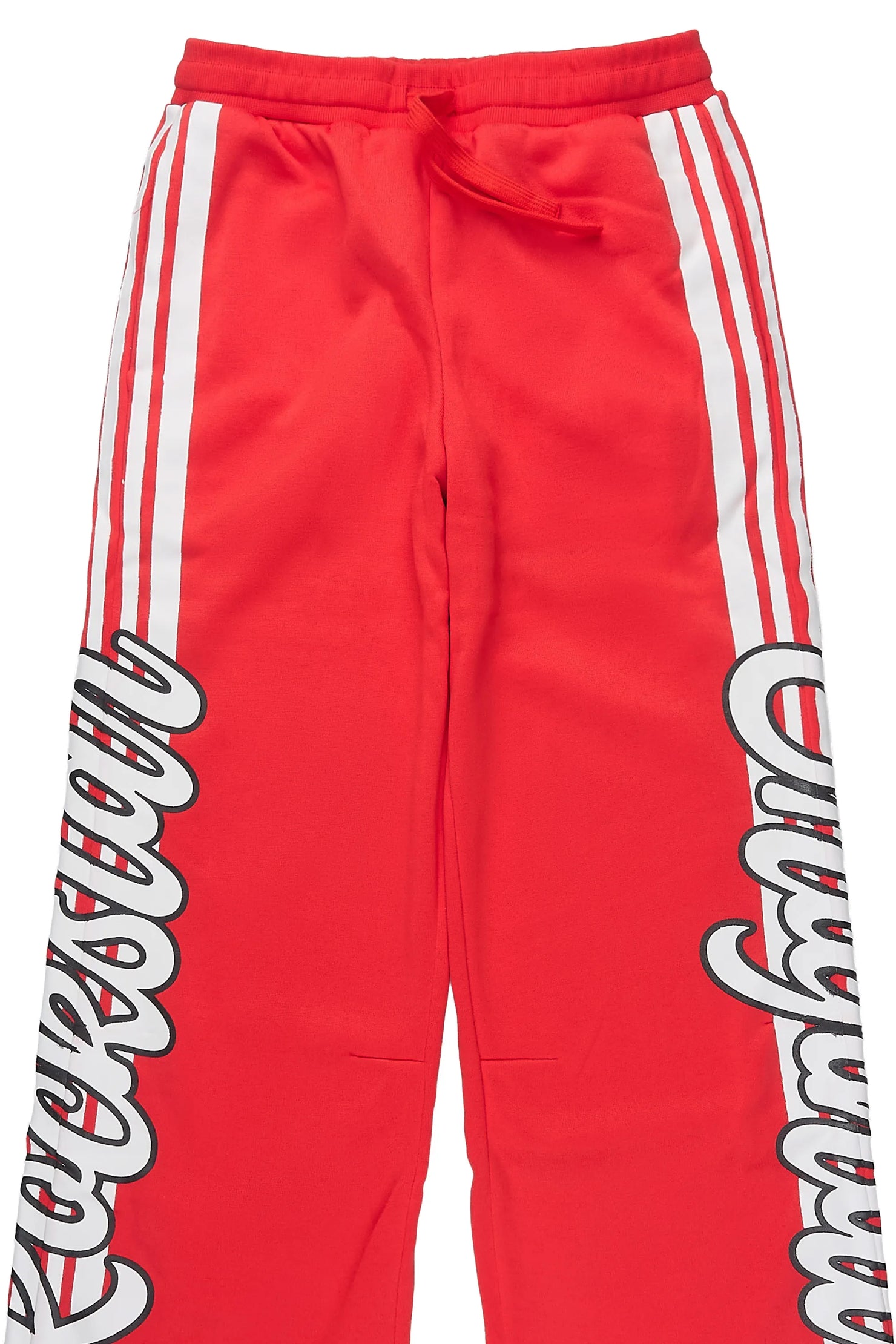 Boys Mozavi Red/White Baggy Track Pant