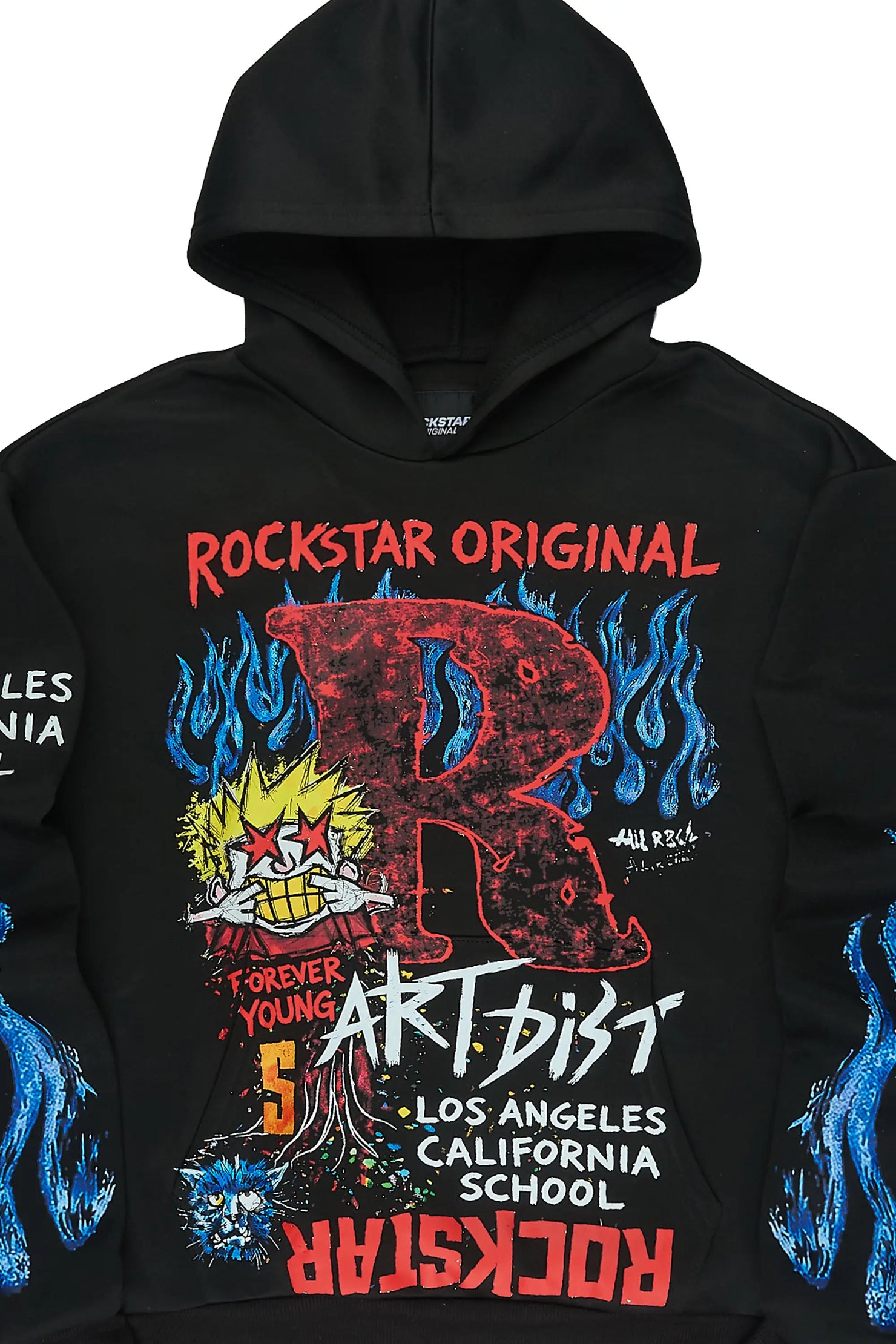 Boys Uli Black Graphic Hoodie
