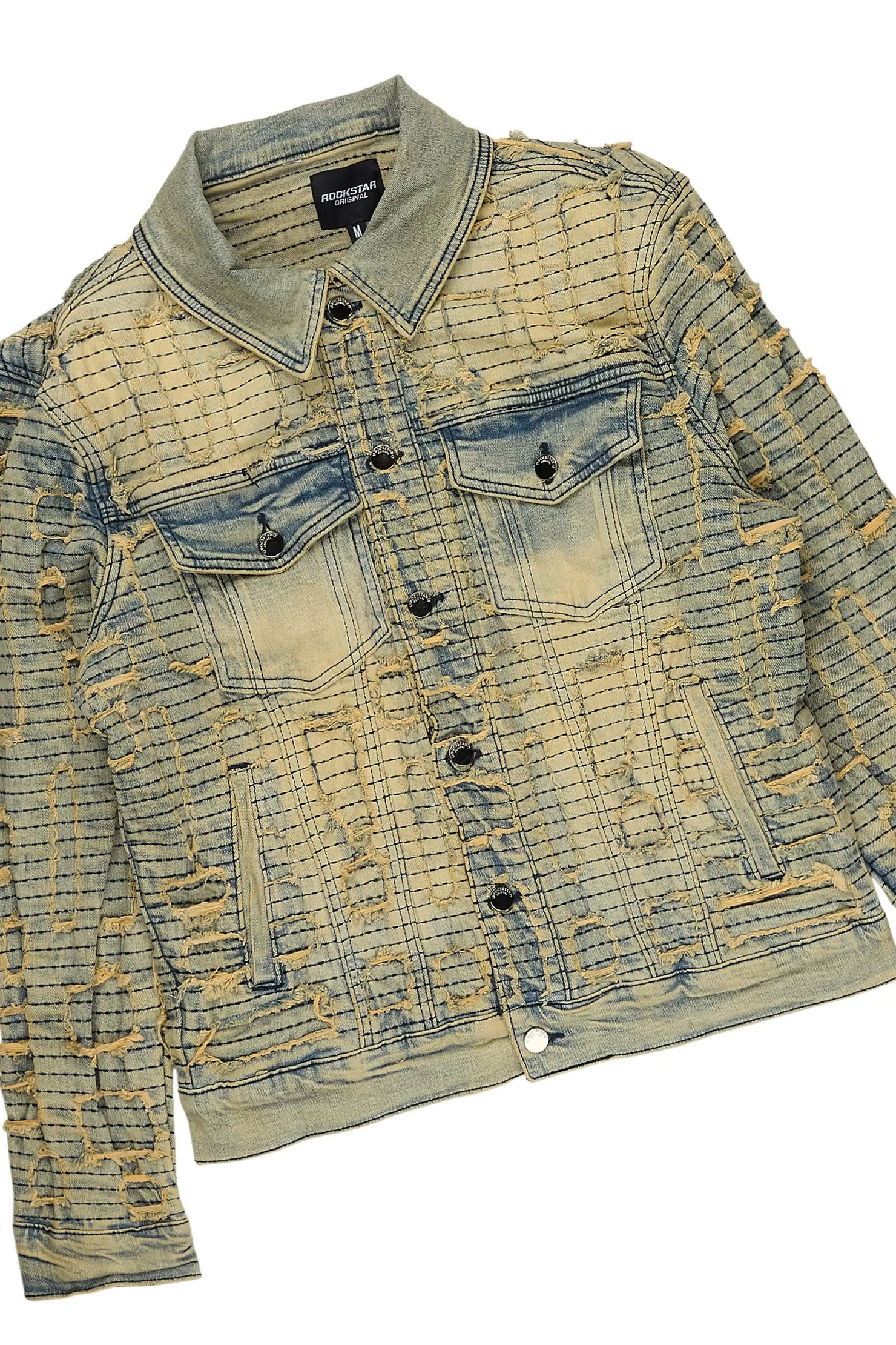 Gribo Vintage Denim Jacket/Stacked Flare Jean Set