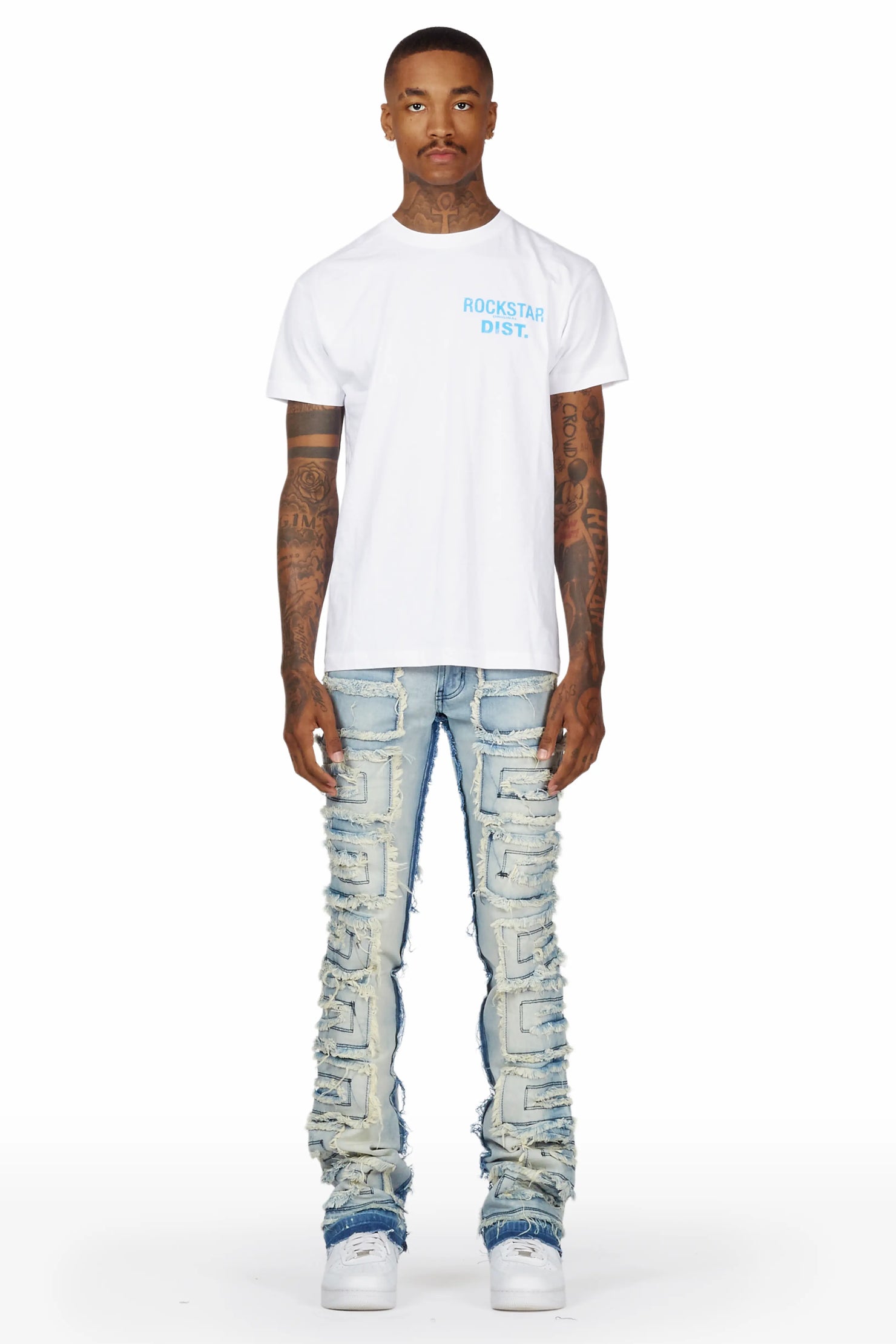 Wayland Blue Stacked Flare Jean