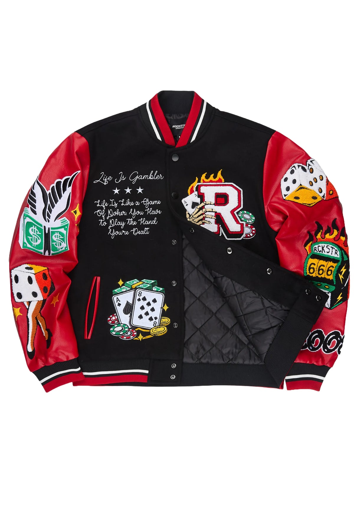 Henderson Black/Red Varsity Jacket