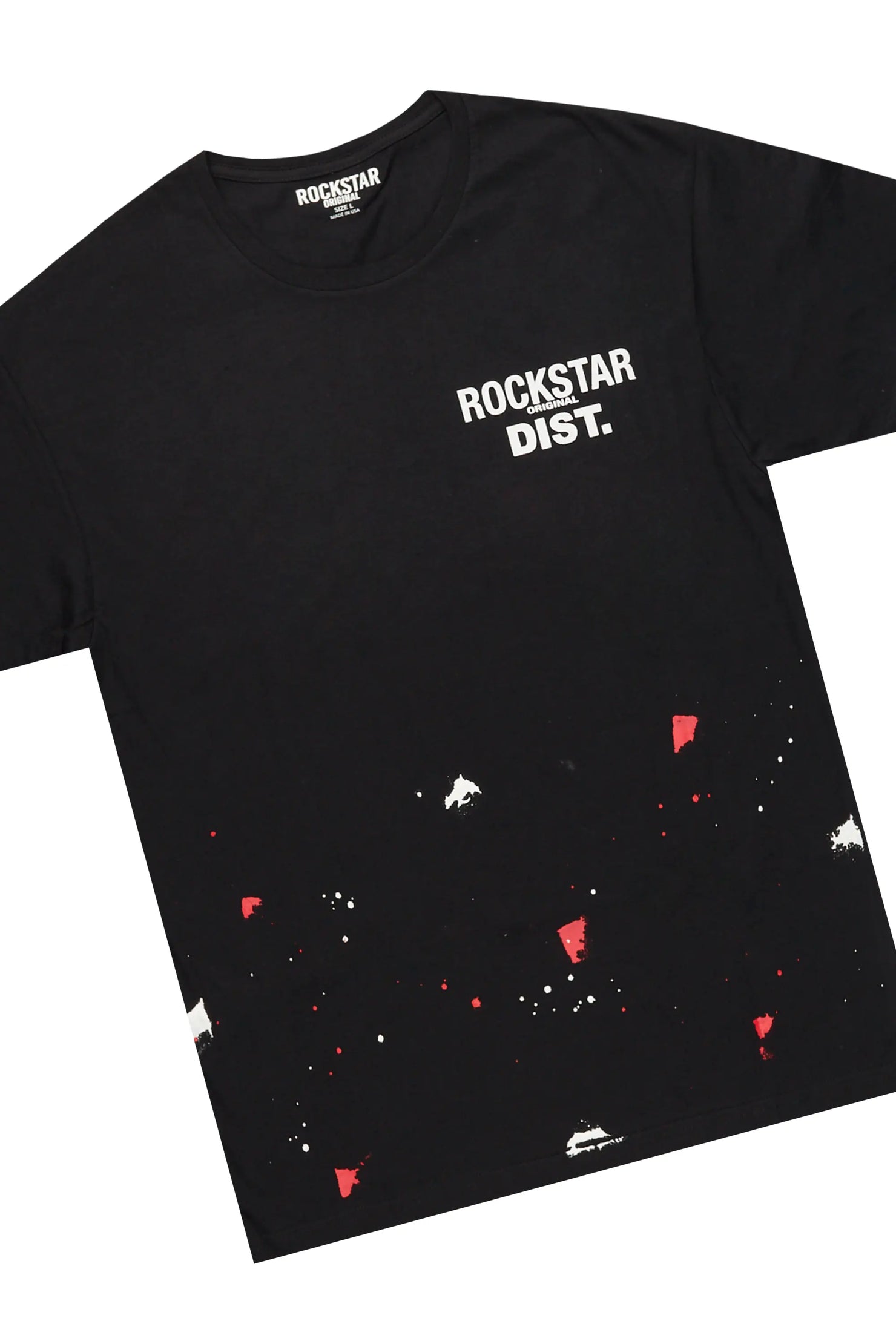 Raffer Black/Red T-Shirt/Stacked Flare Pant Set