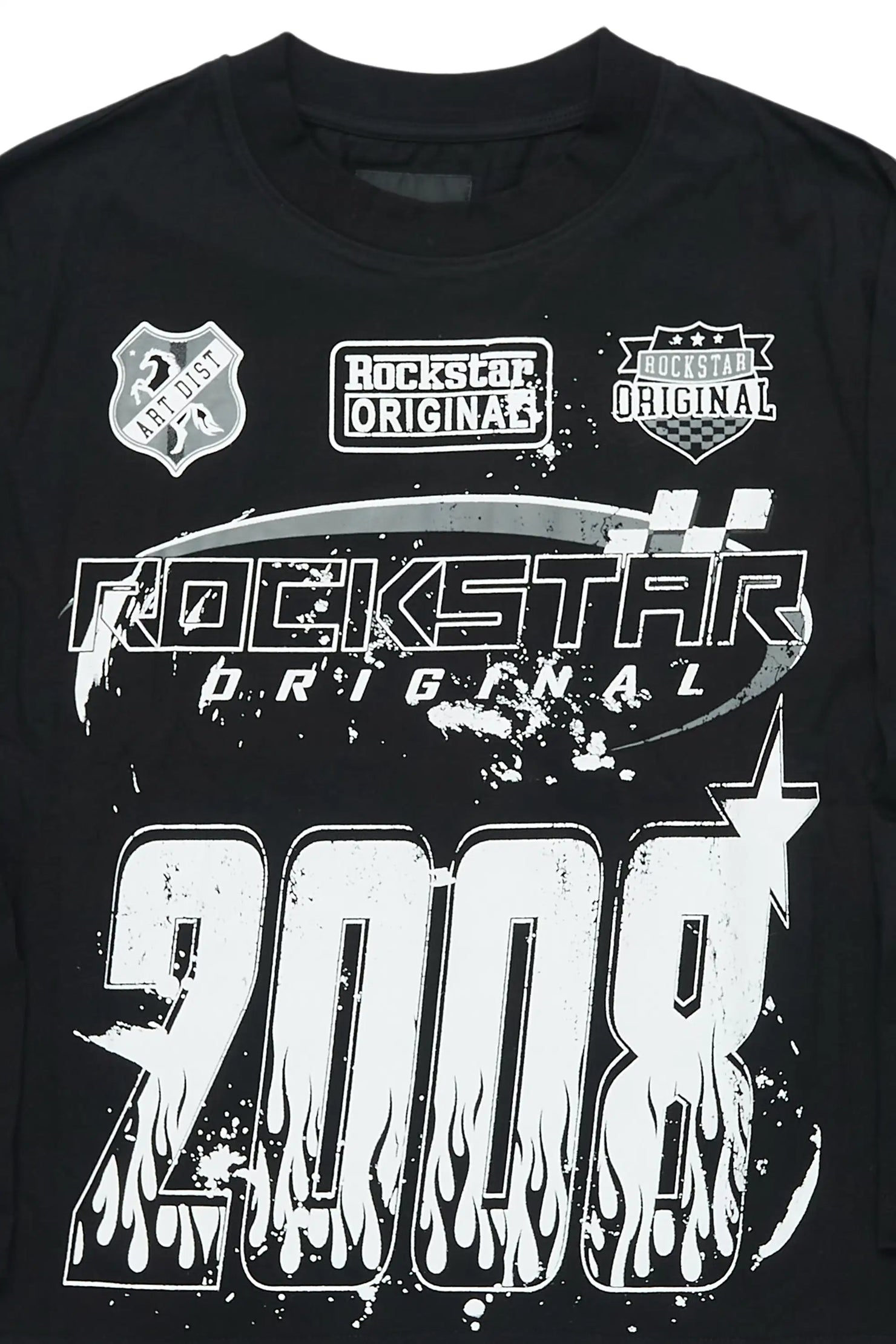 Boys Amos Black Long Sleeve Graphic T-Shirt