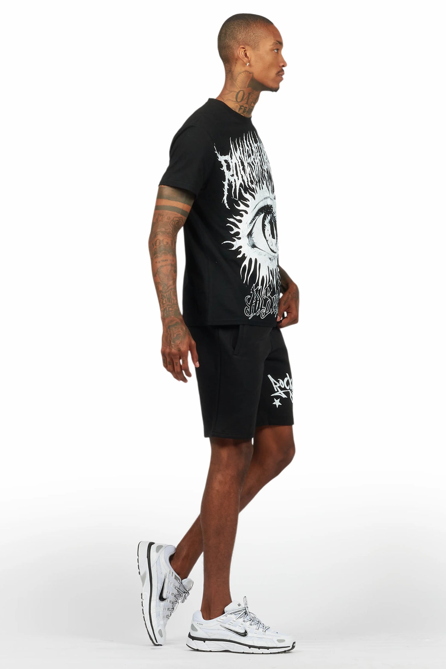 All Seeing Eyes Black Short Set