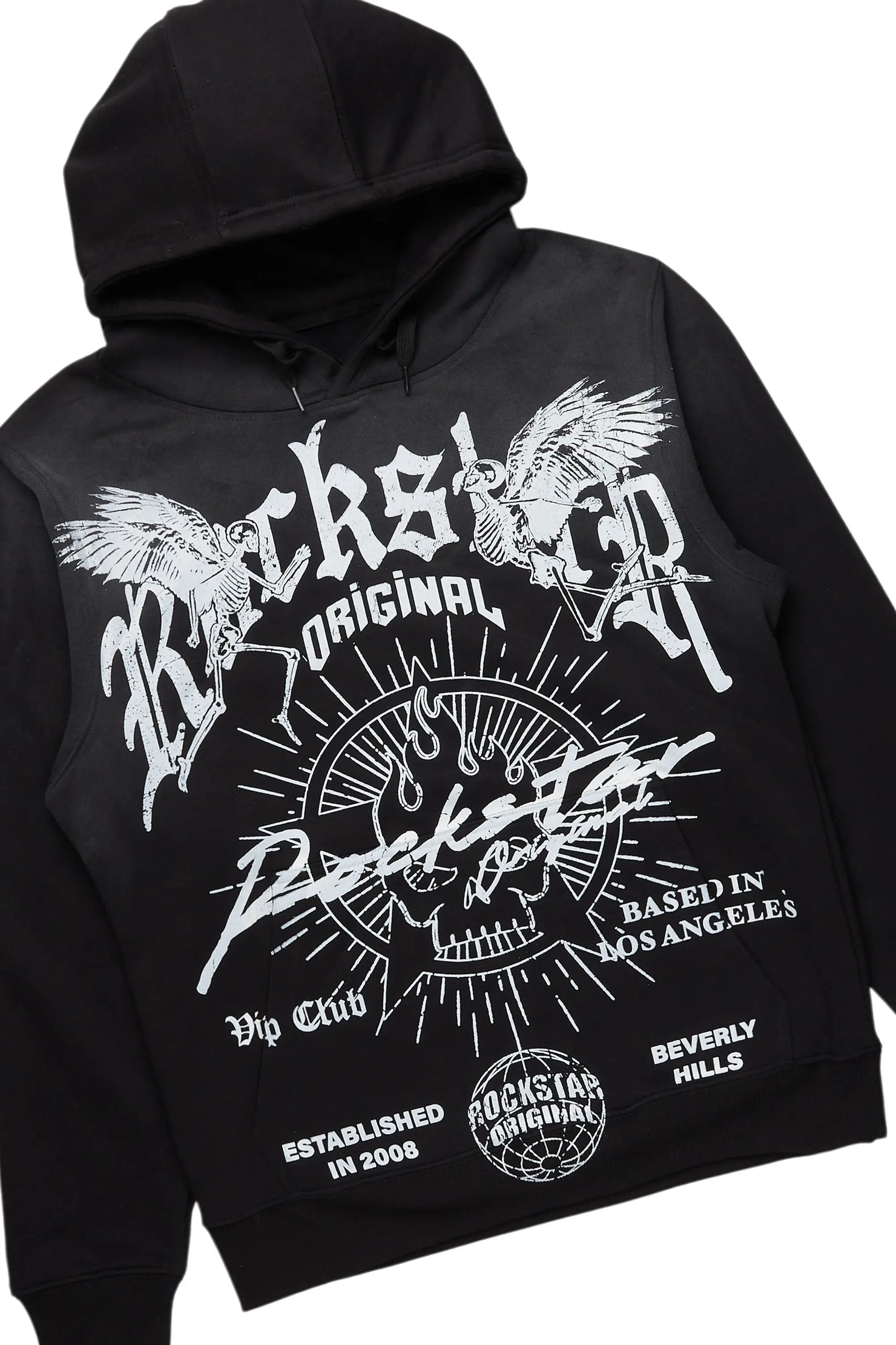 Tally Black Hoodie/Stacked Flare Jean Bundle