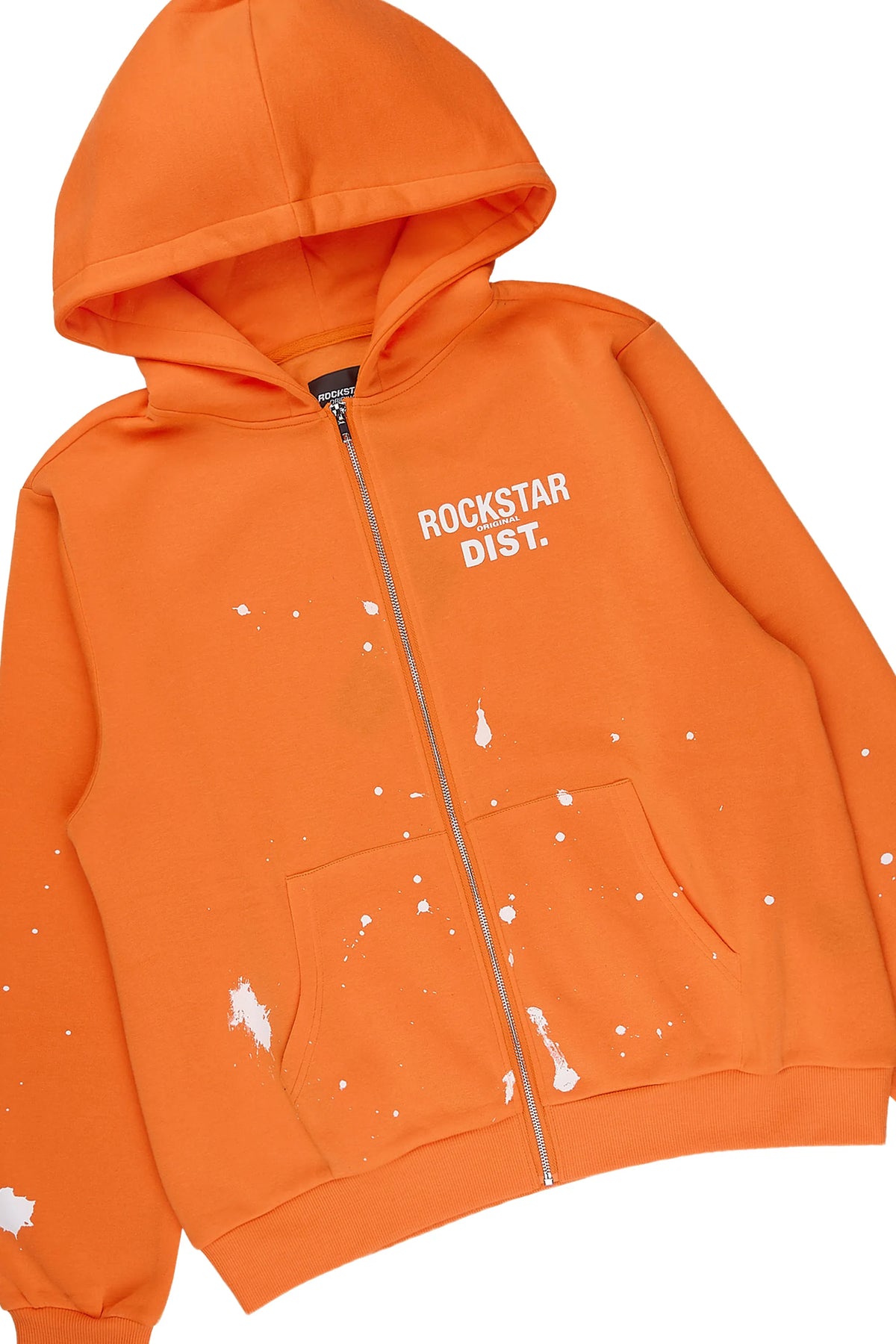 Zip Up Orange Raffer Hoodie/Stacked Track Set