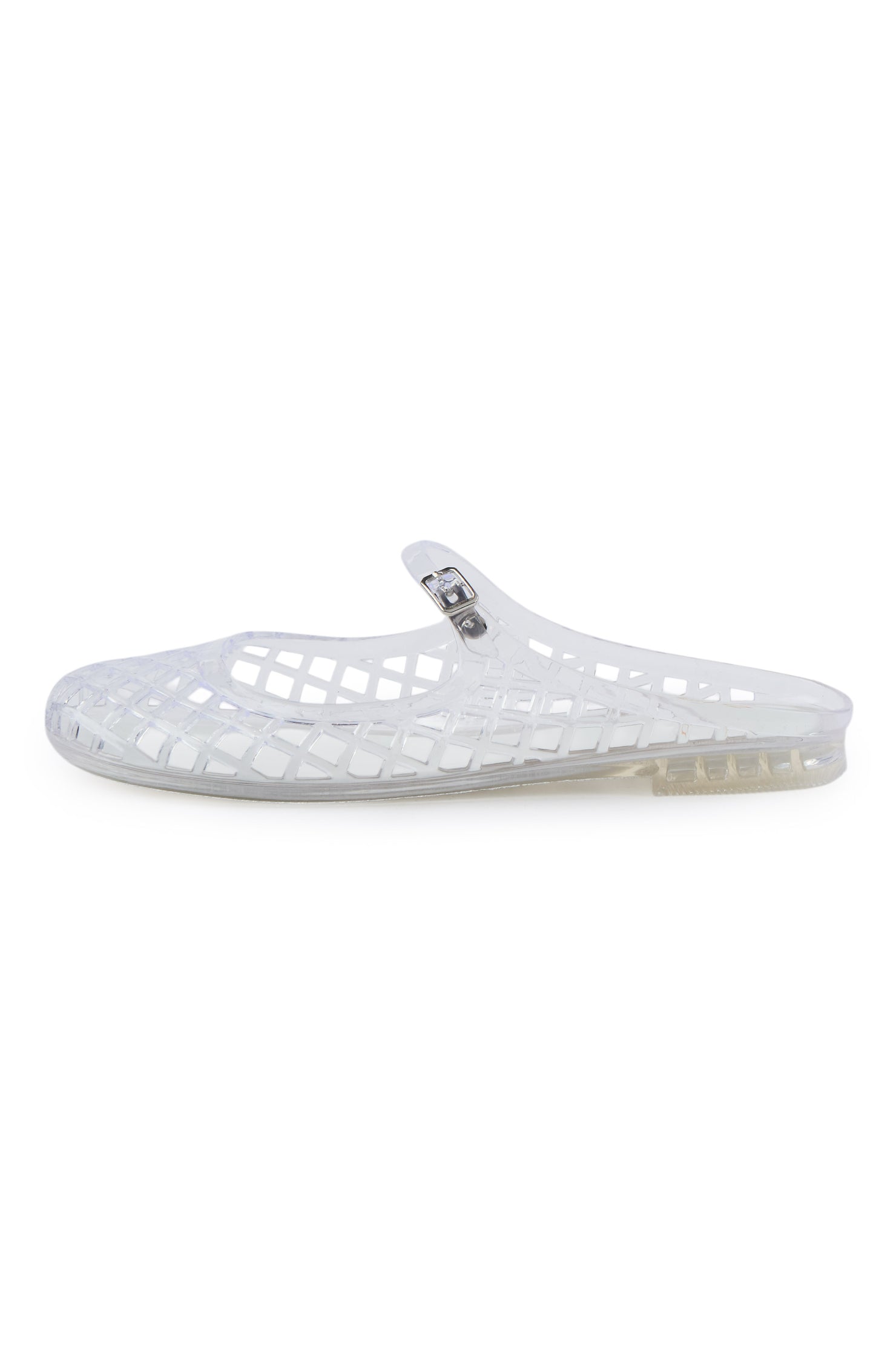 JaQuetta Clear Jelly Mesh Mules
