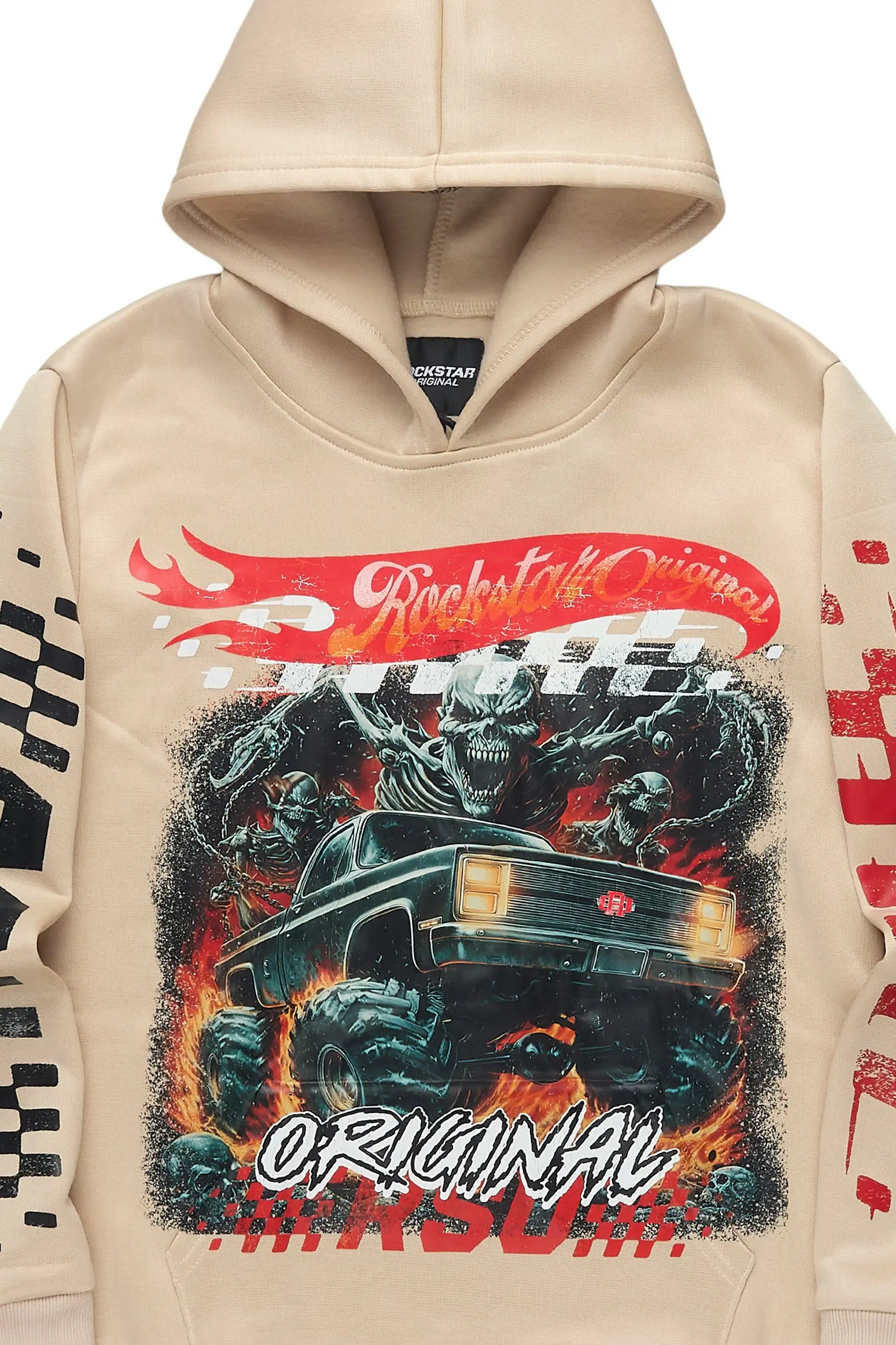 Boys Dremar Beige/Multi Graphic Hoodie