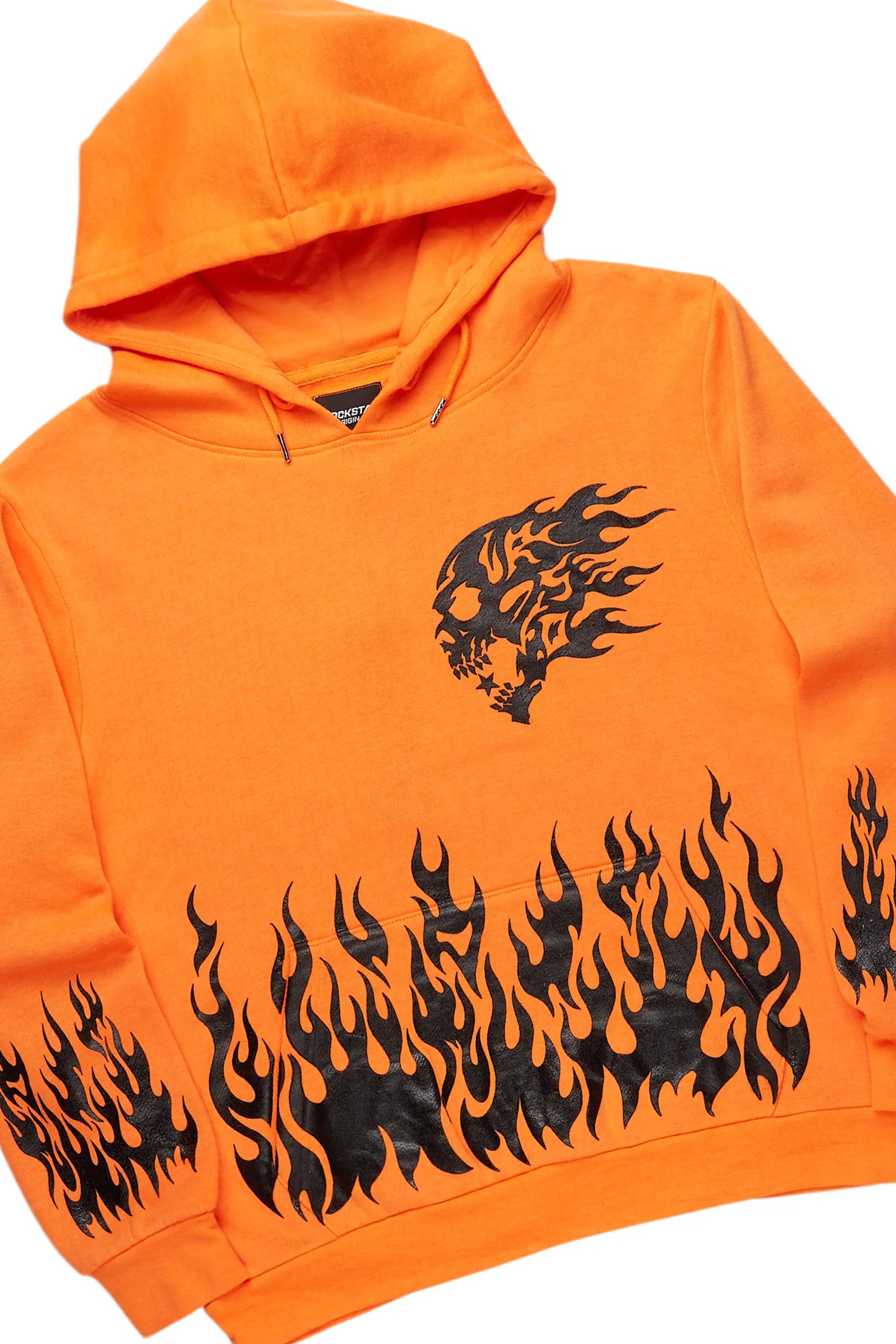 Bubble Orange/Black Hoodie/Baggy Fit Pant Set