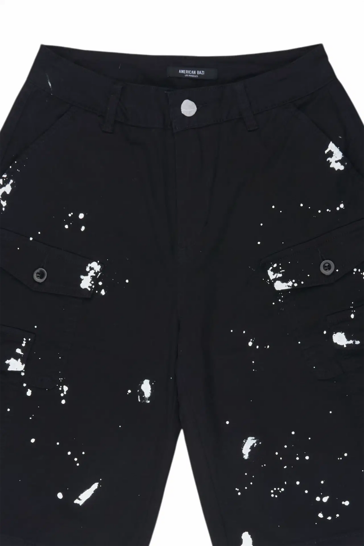 Tritia Black Painted Denim Jort