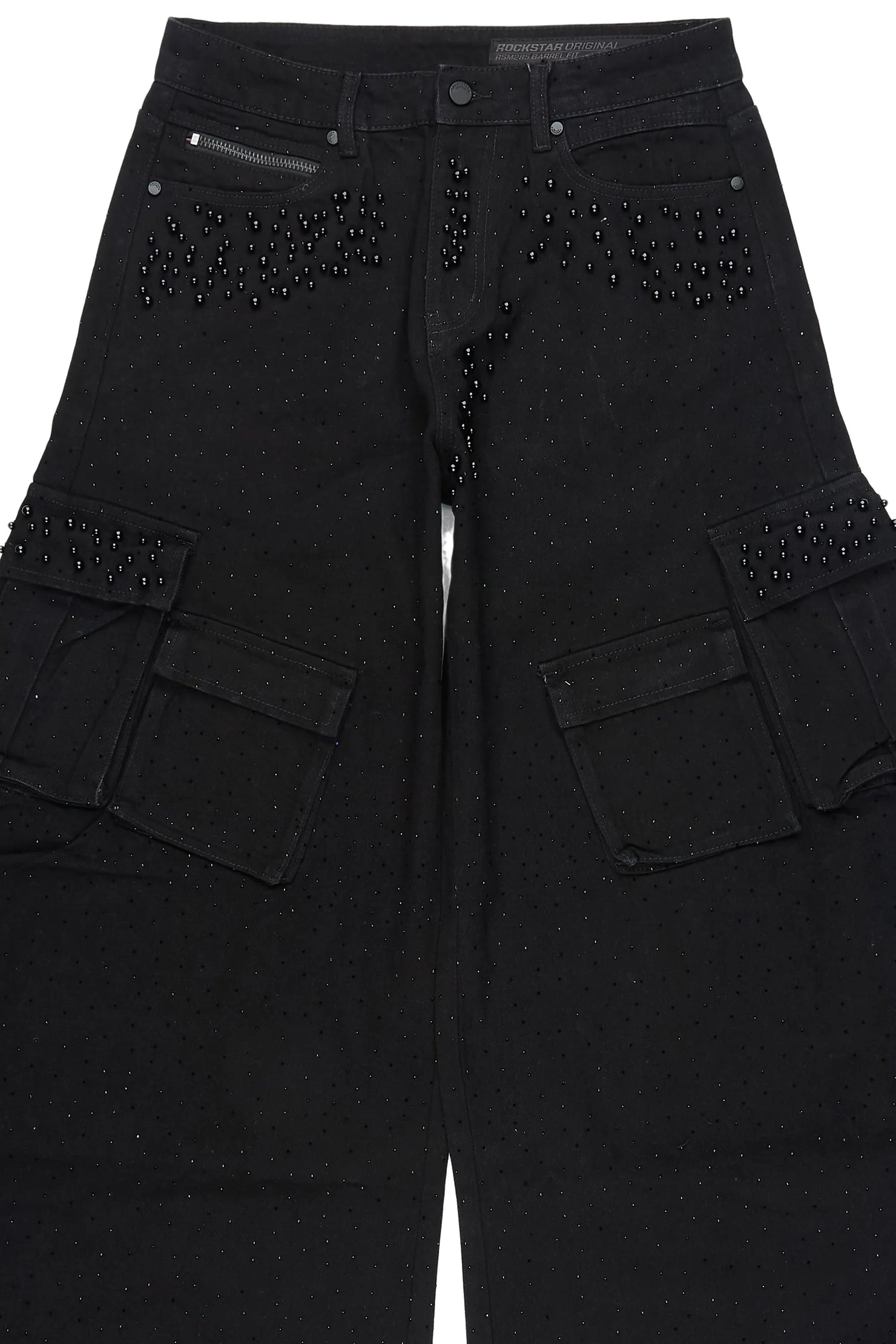 Bryx Black Rhinestone Barrel Fit Jean