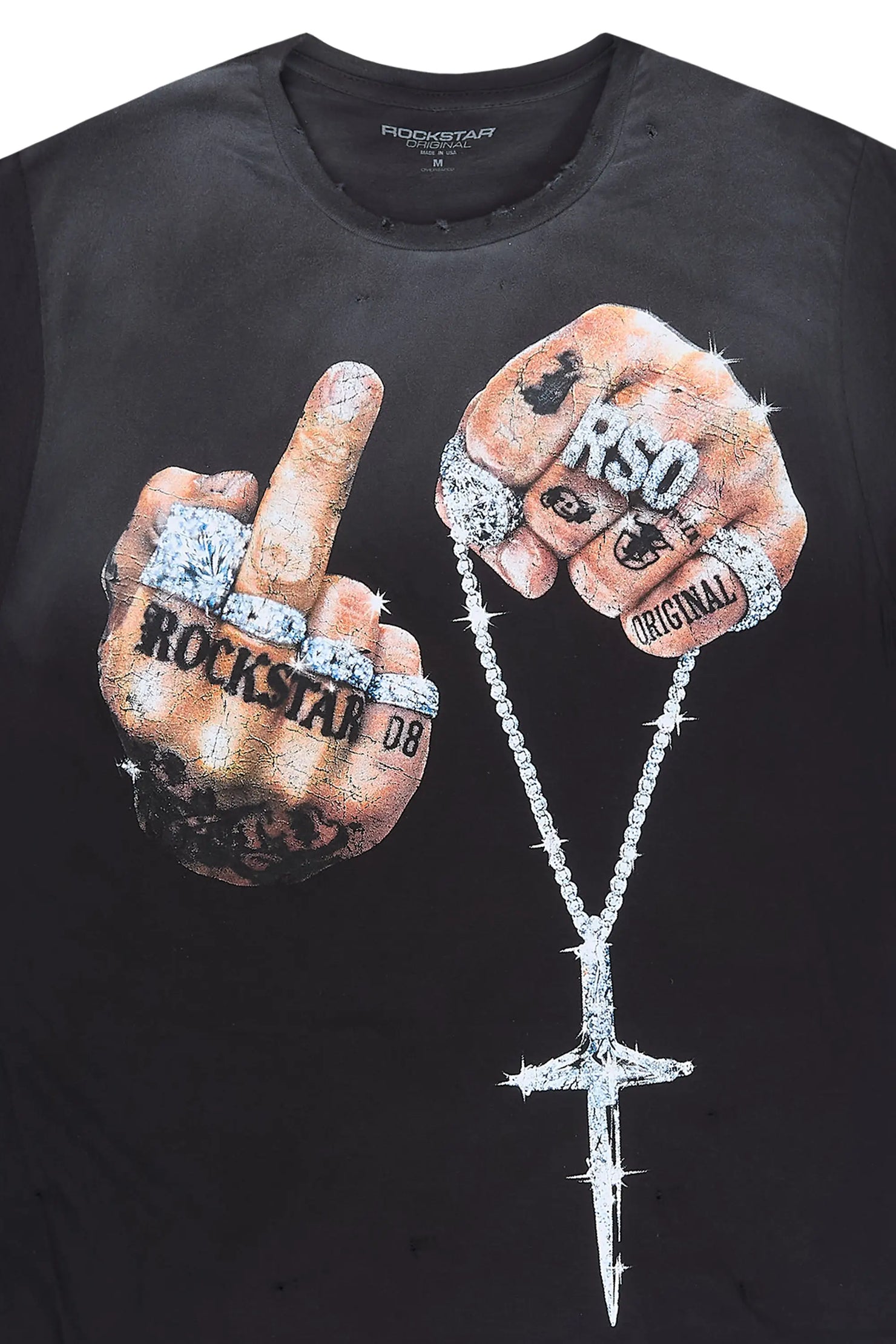 Dodson Black Oversized Graphic T-Shirt