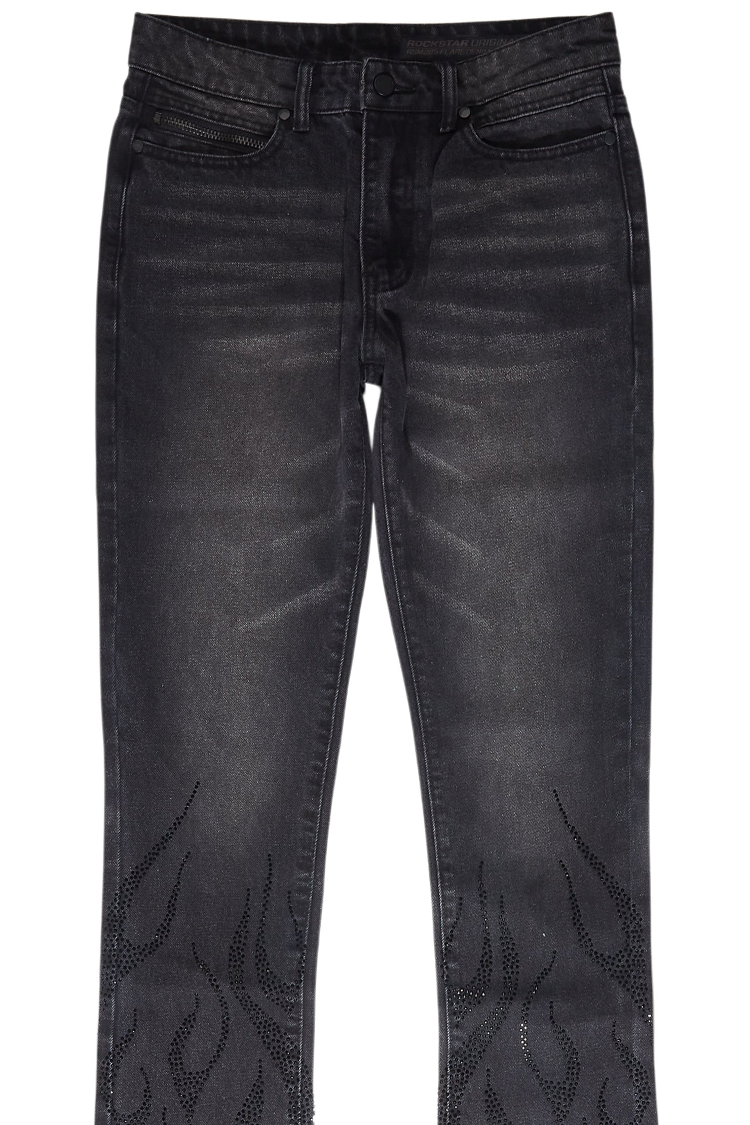 Machete Dark Grey Stacked Flare Jean