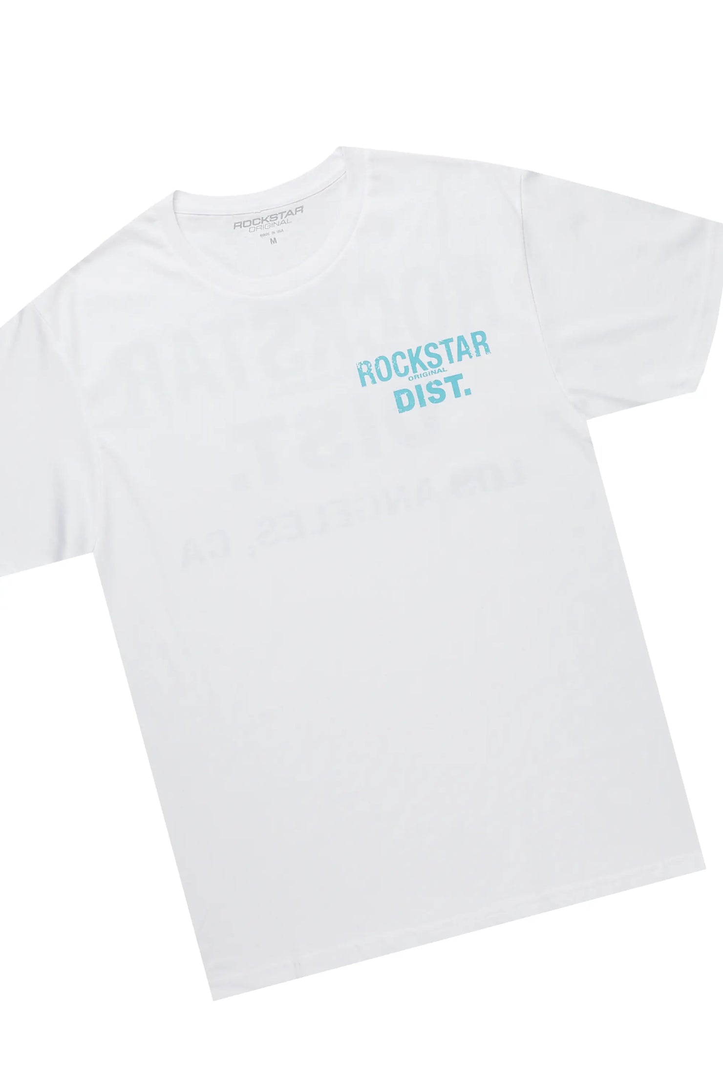 Andraila White/Blue T-Shirt Short Set