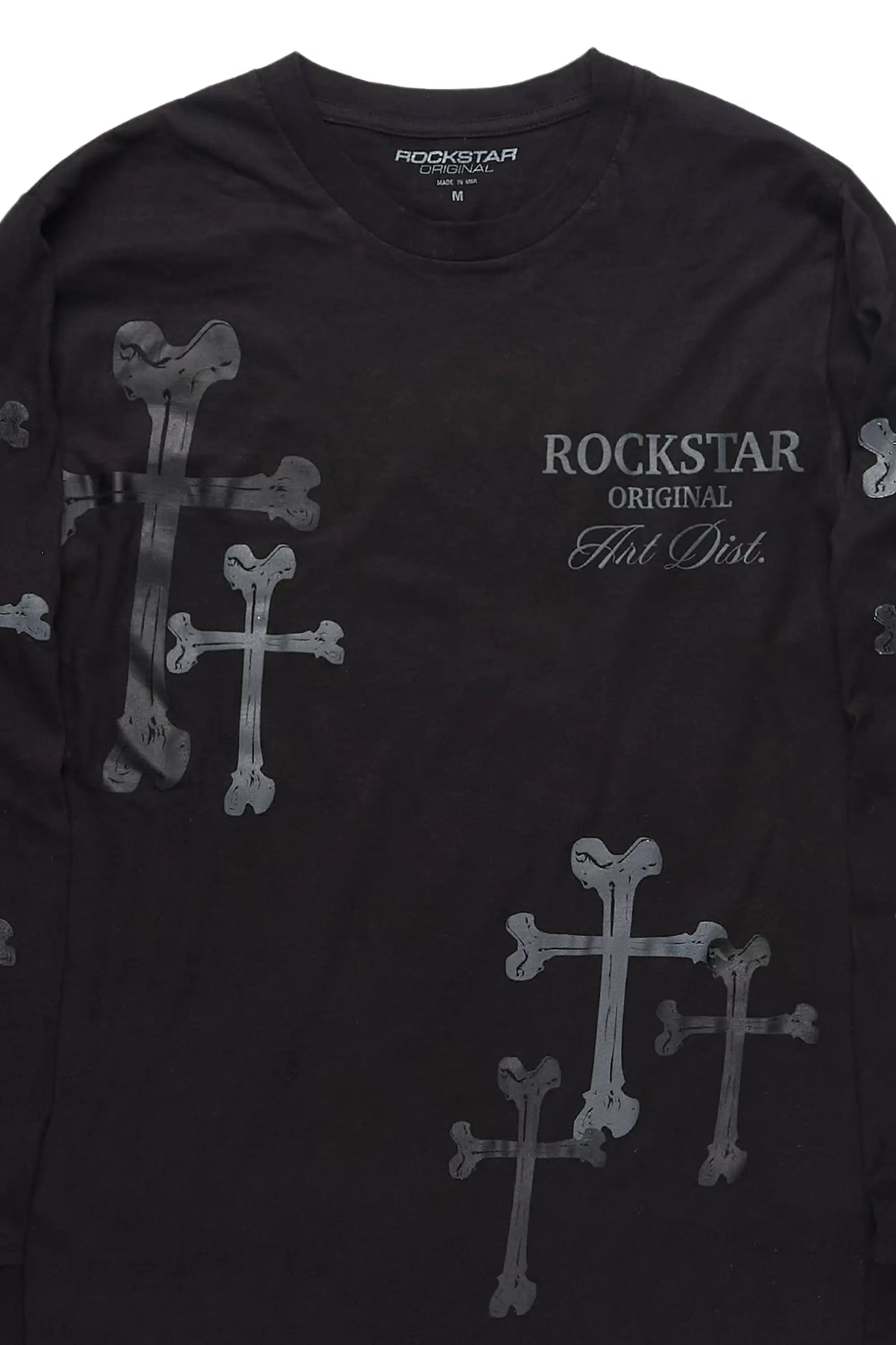 Tarise Black Long Sleeve Graphic T-Shirt