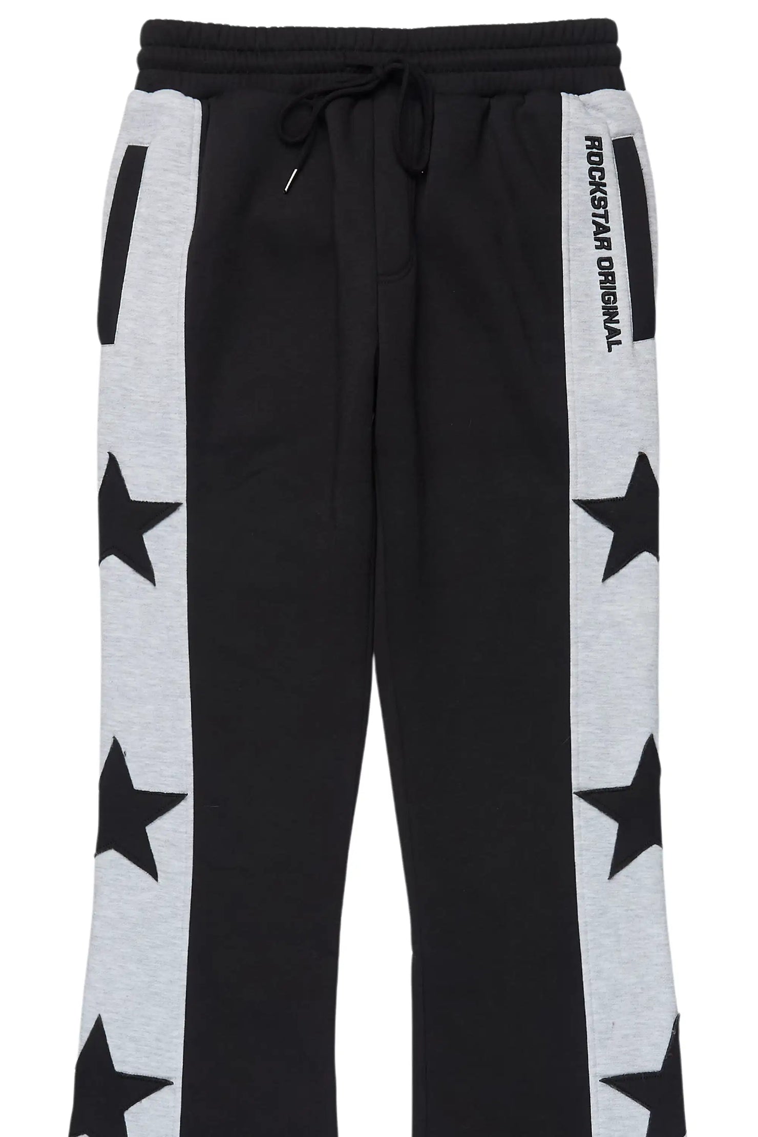 Geza Black Baggy Stacked Pant