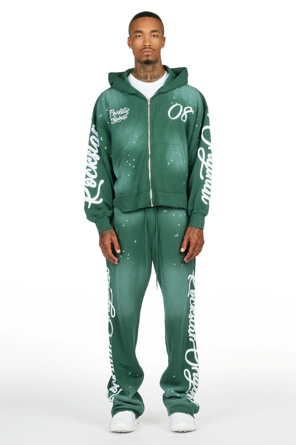 Hanif Green Hoodie/Straight Pant Track Set