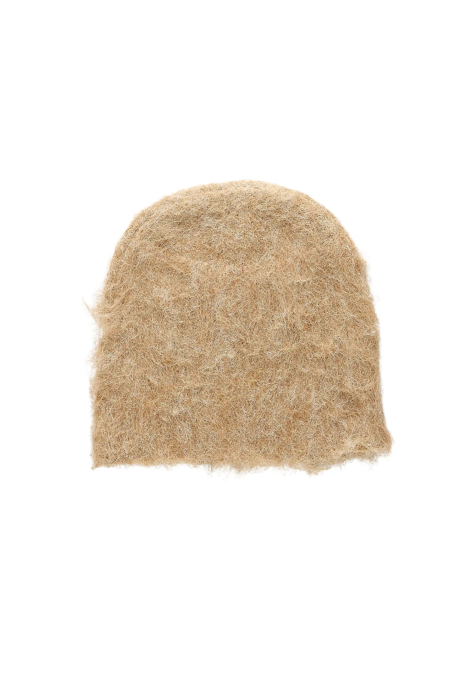 Warblen Beige Knitted Mohair Beanie