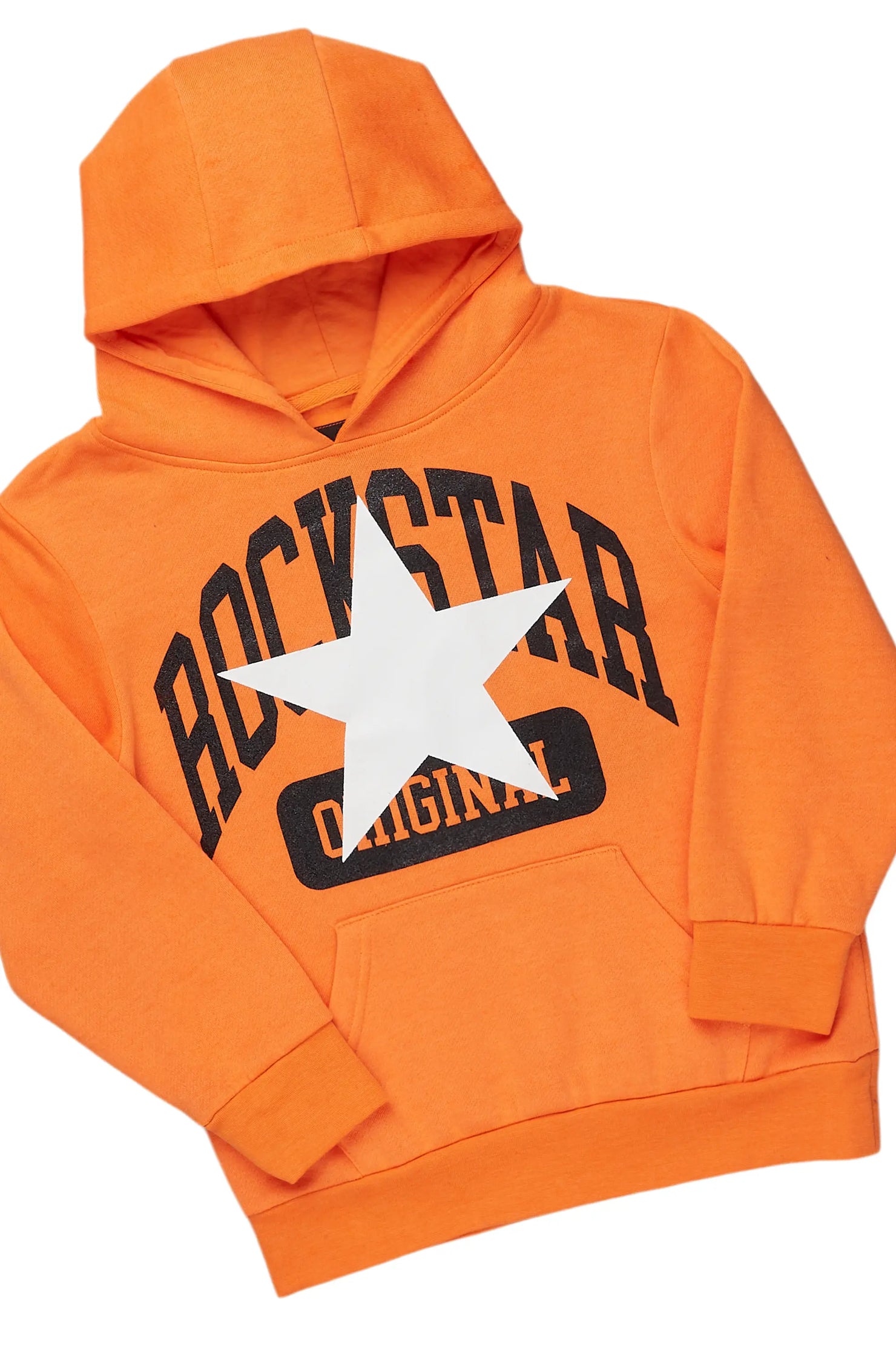 Girls Malla Orange Baggy Fit Pant Set