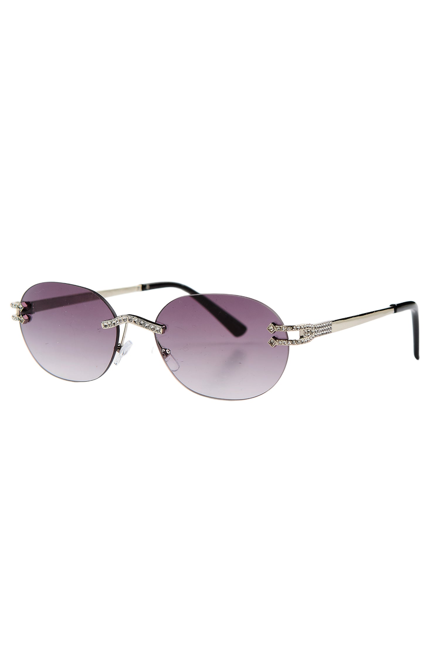 Draky Black/Silver Oval Sunglass