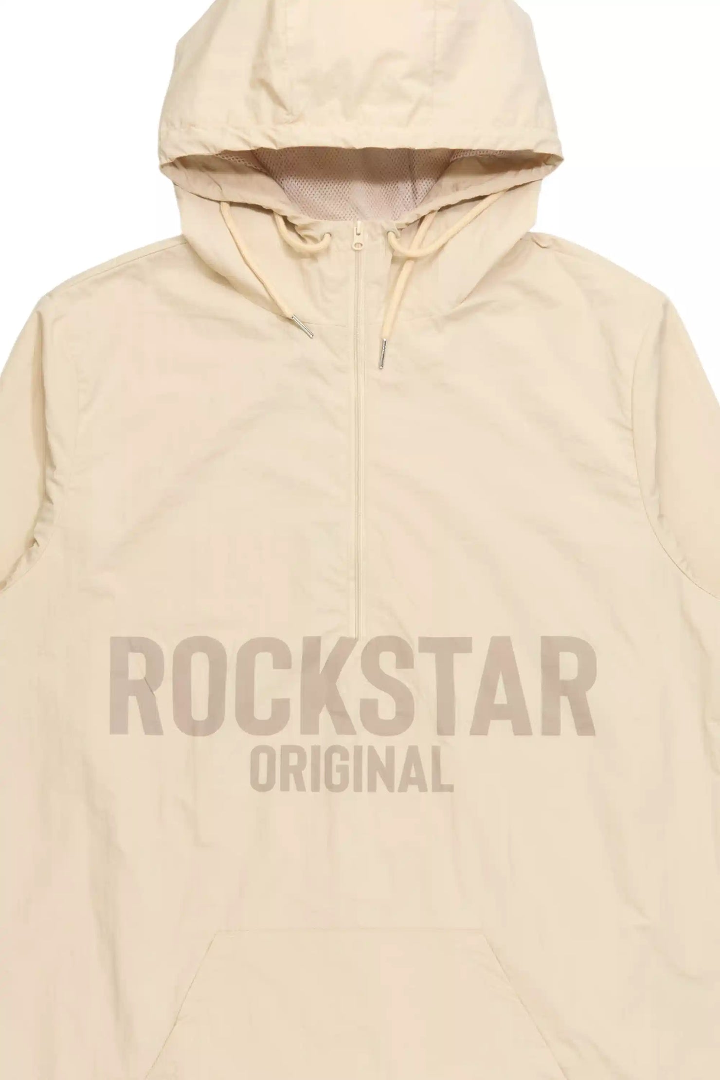 Sana Beige Graphic Windbreaker